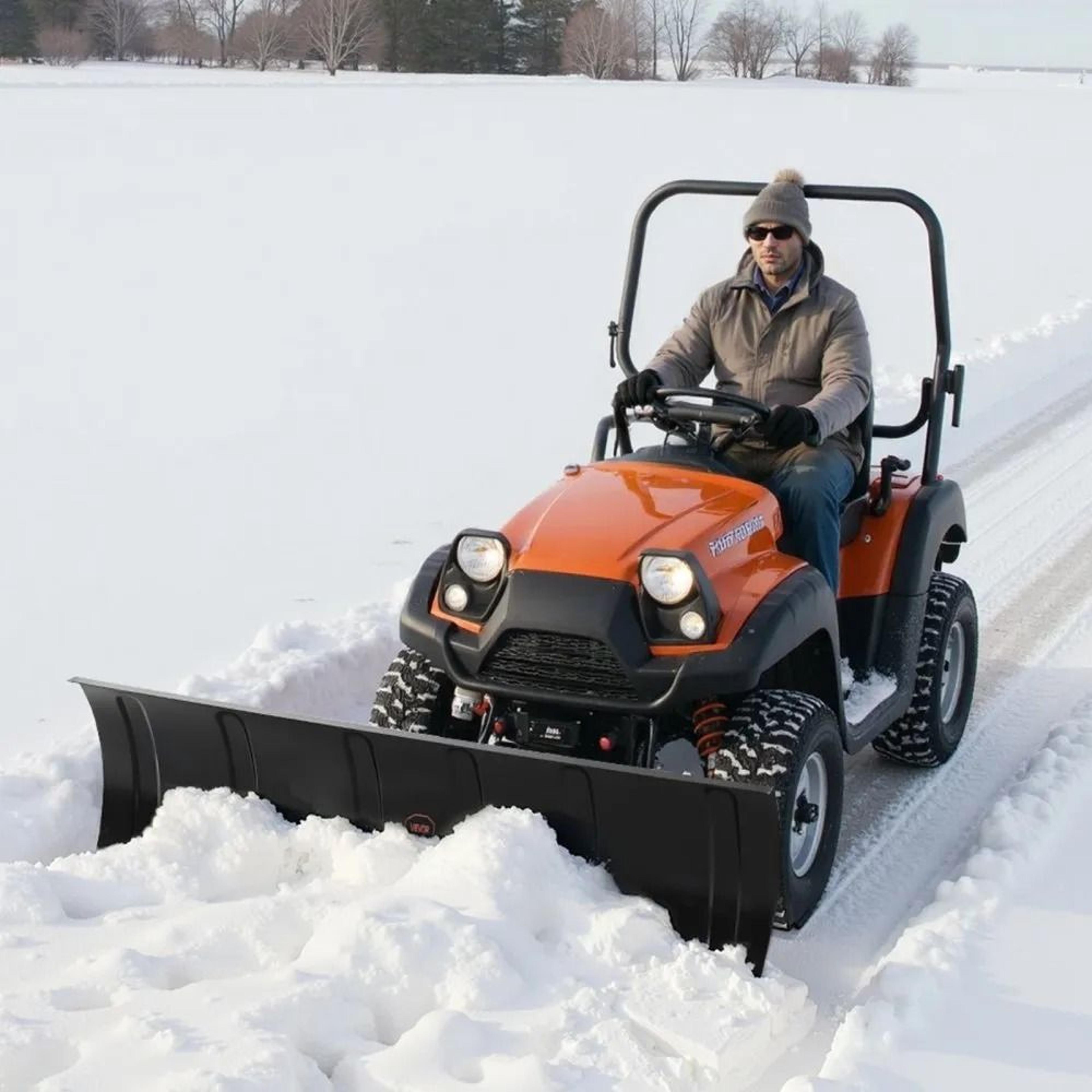 48 Inch Universal ATV UTV Snow Plow Kit With Adjustable Steel Blade 5