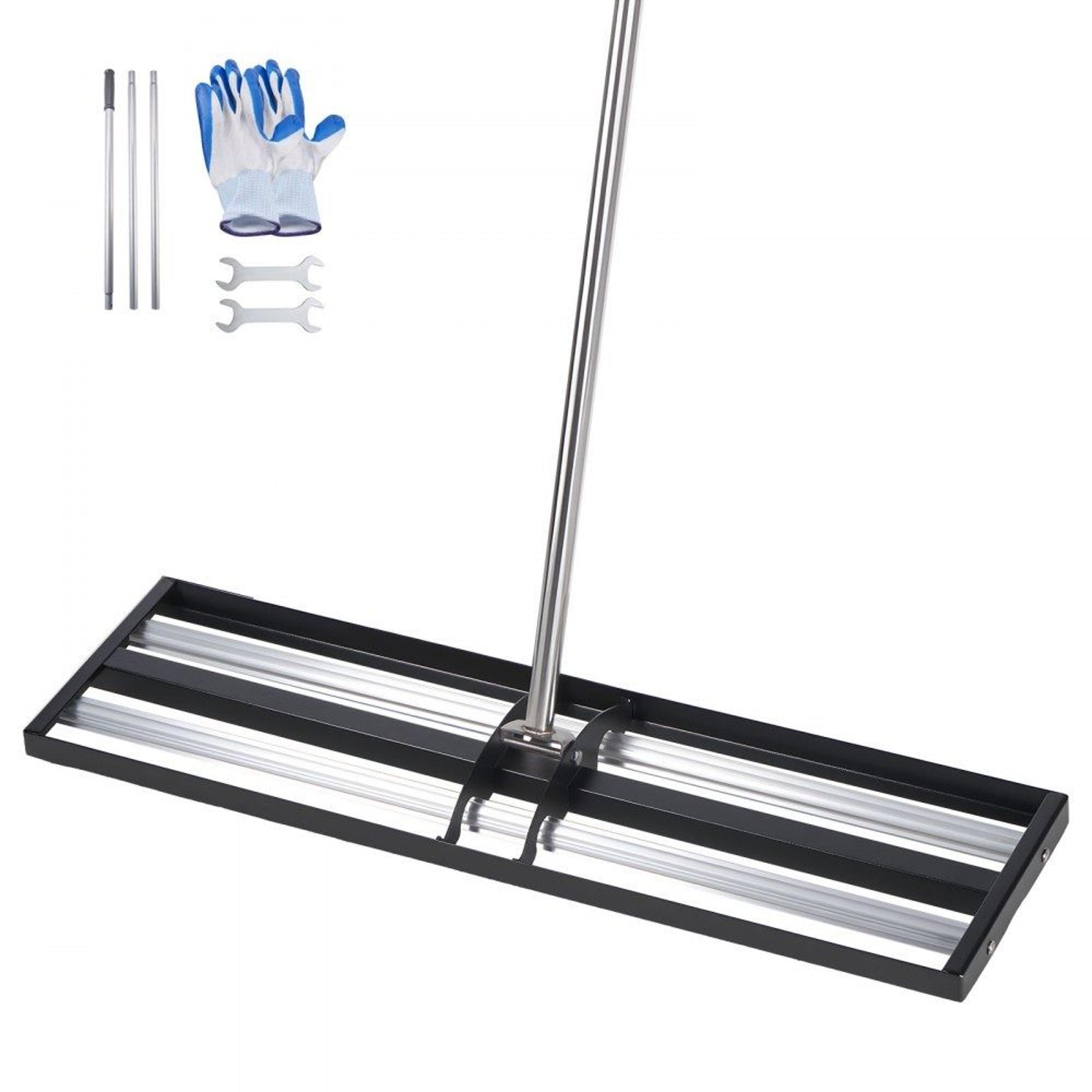 36 Inch Lawn Leveling Rake With Roller And Adjustable Handle For Yard And Garden 7