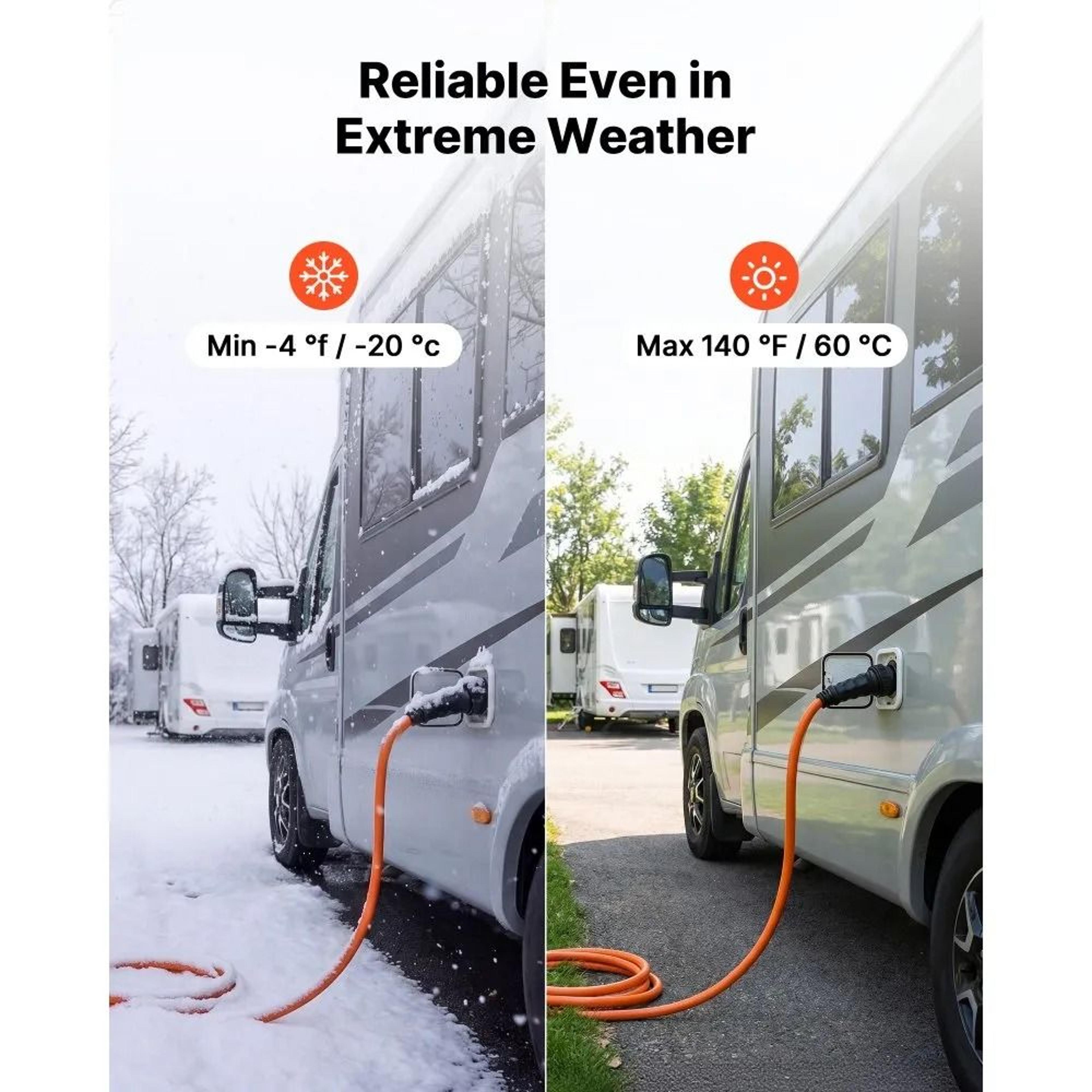 50 Amp Generator Cord 50 FT Heavy Duty RV Power Cord With NEMA 1450P To SS250R Twist Lock 4