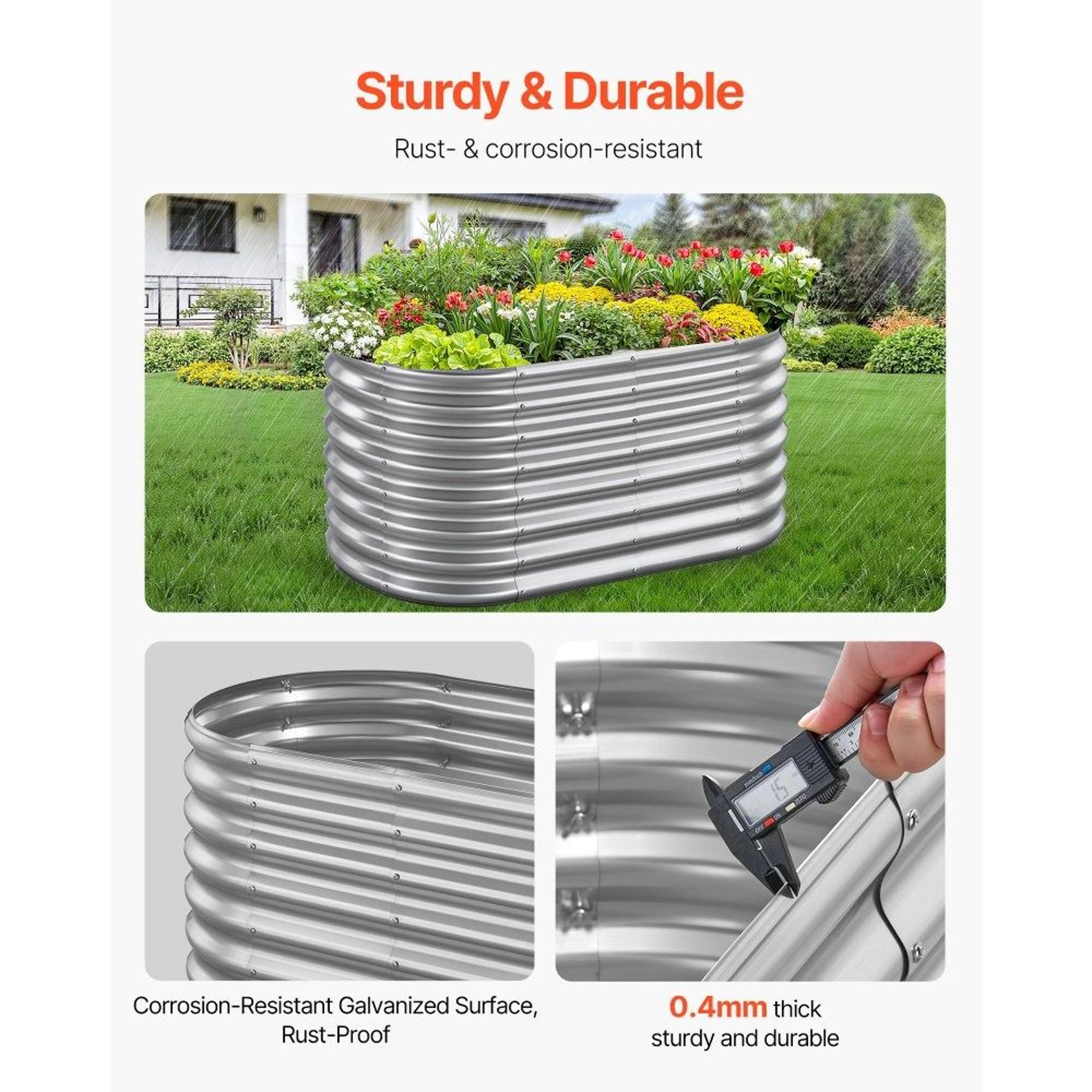 Galvanized Raised Garden Bed With Open Bottom 4