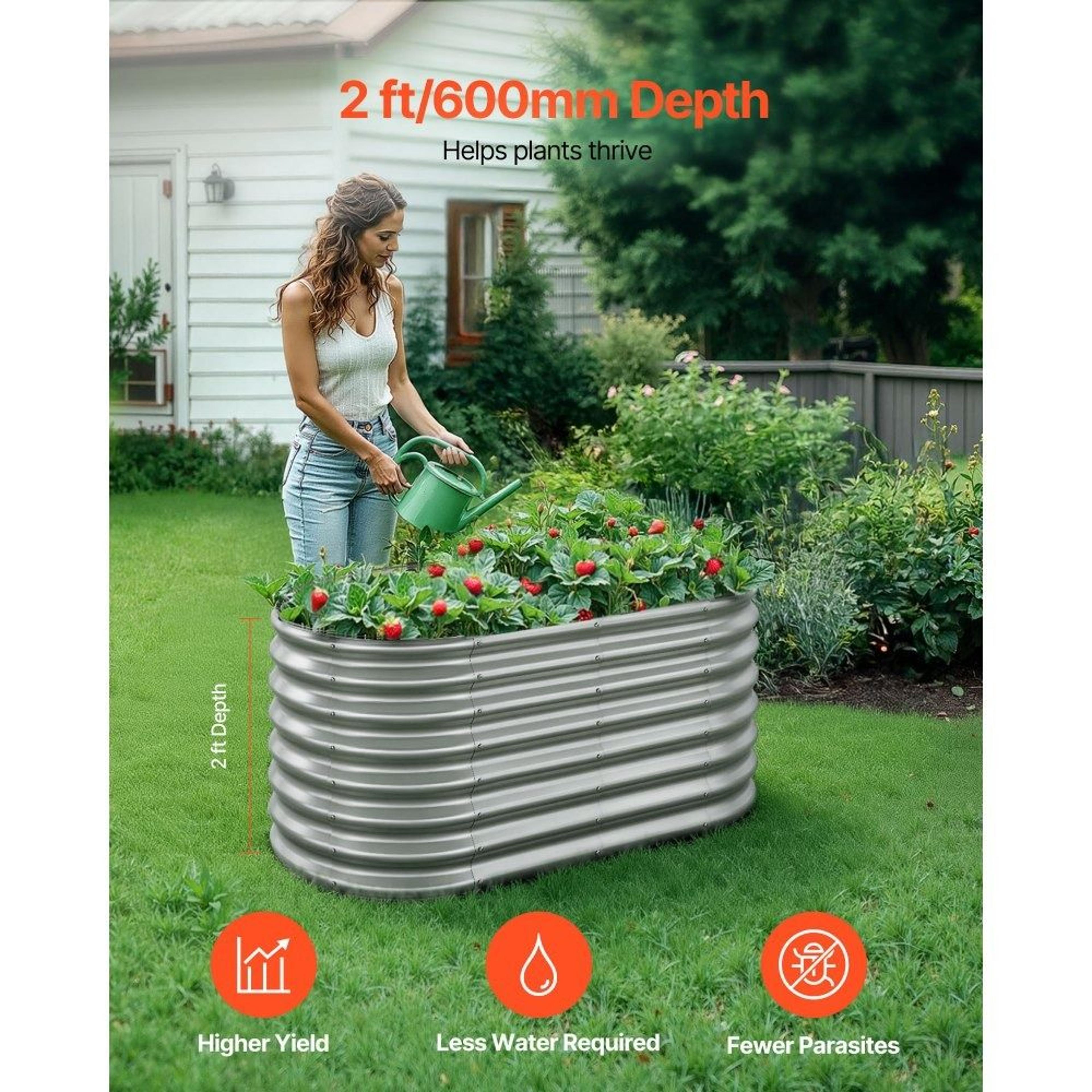 Galvanized Raised Garden Bed With Open Bottom 1