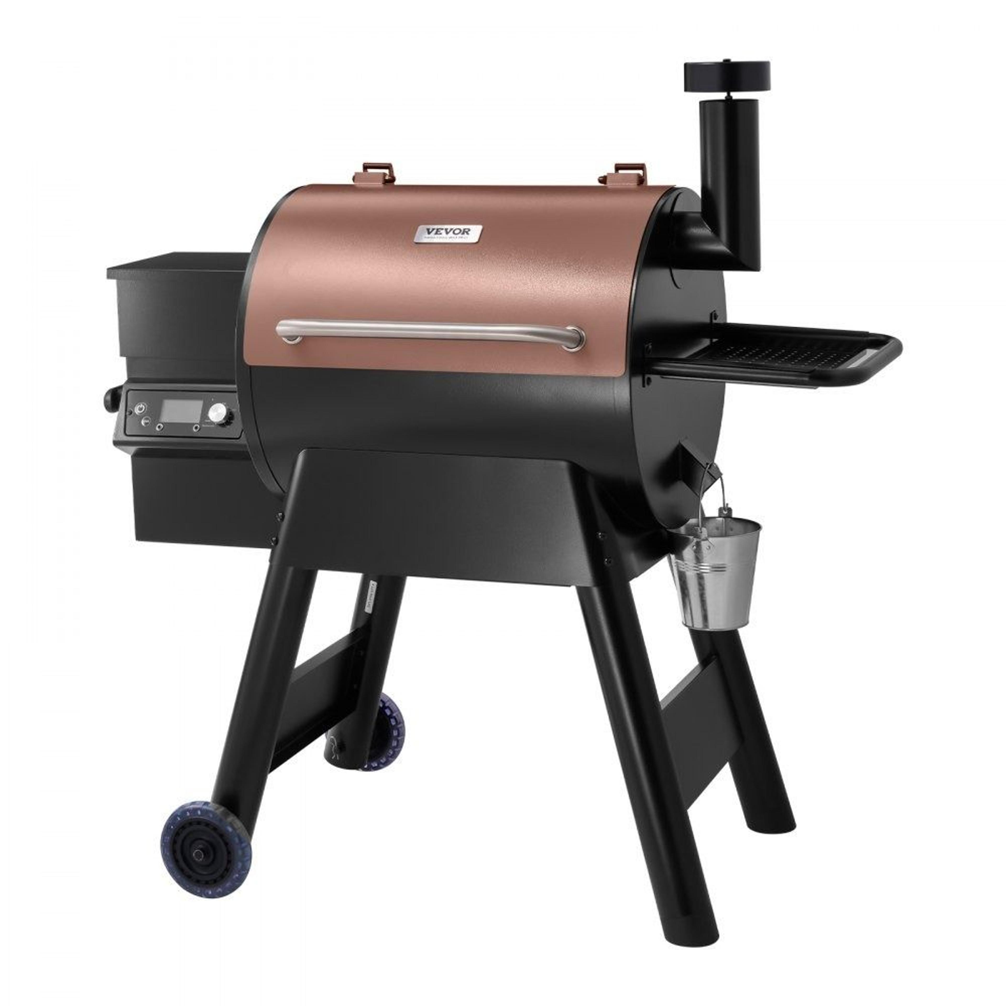575 sq in wood pellet grill smoker with lcd control and 8 in 1 outdoor bbq cooking