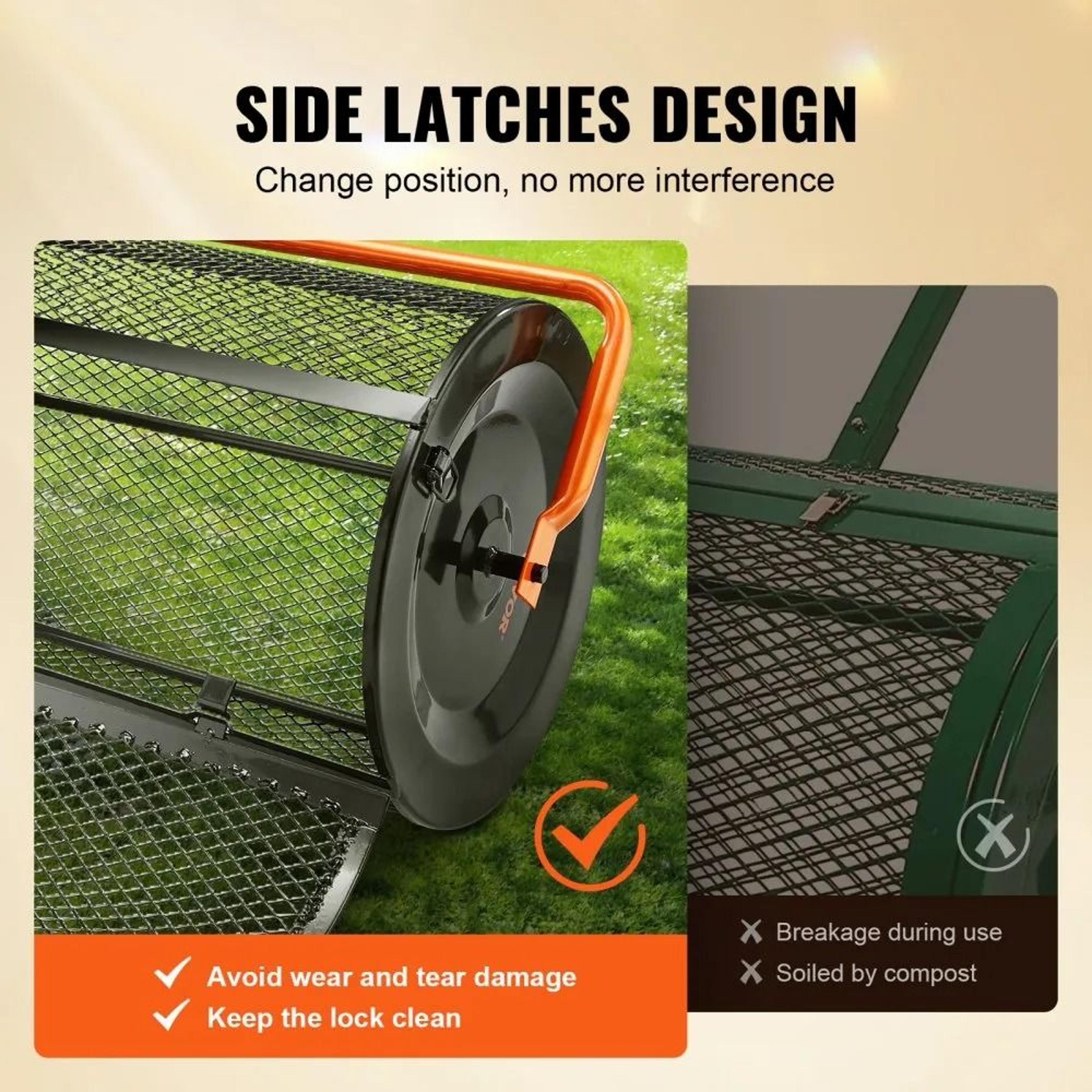24 Inch Compost Spreader And Peat Moss Spreader With Adjustable Handle 5