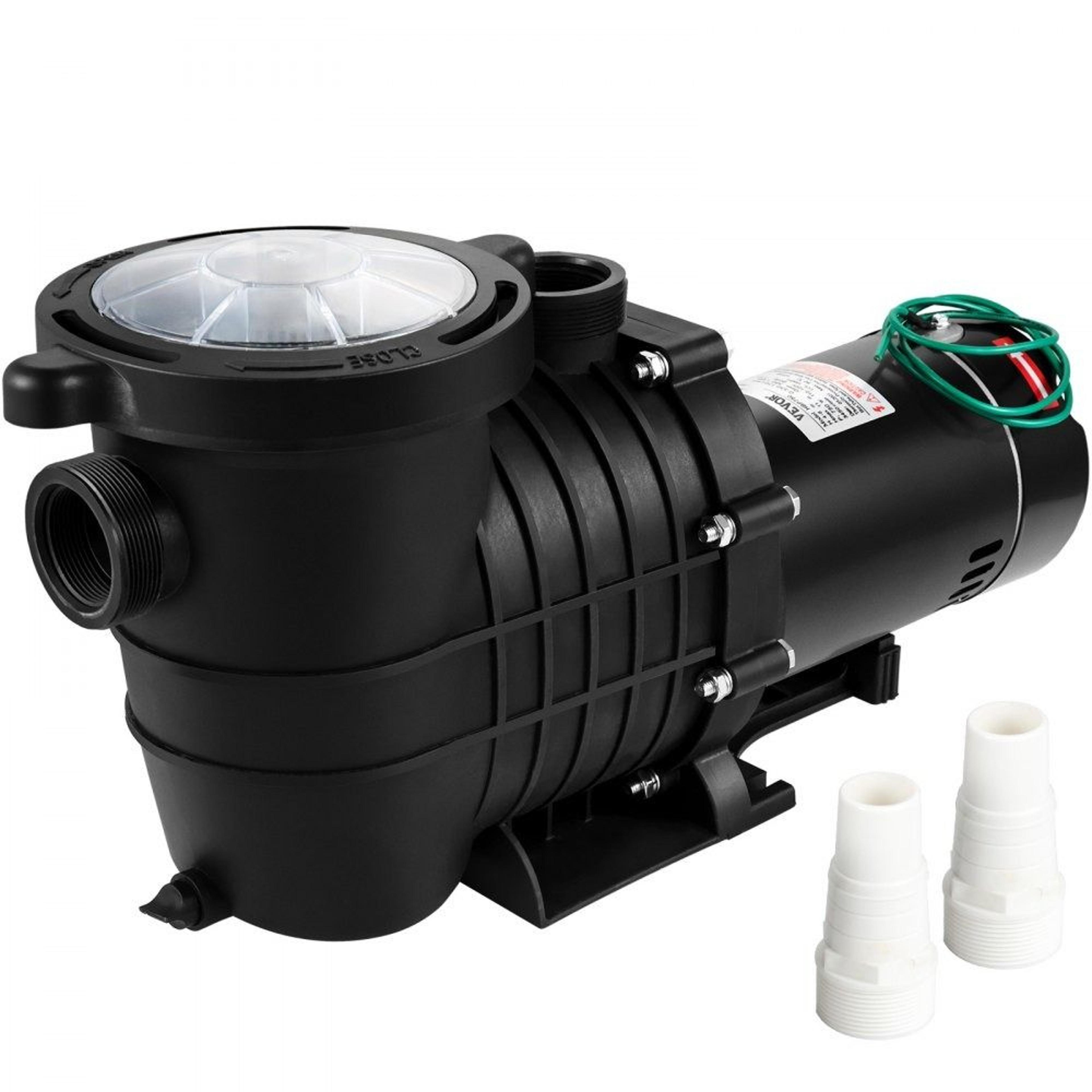 1hp above ground pool pump 5544 gph dual voltage with strainer basket
