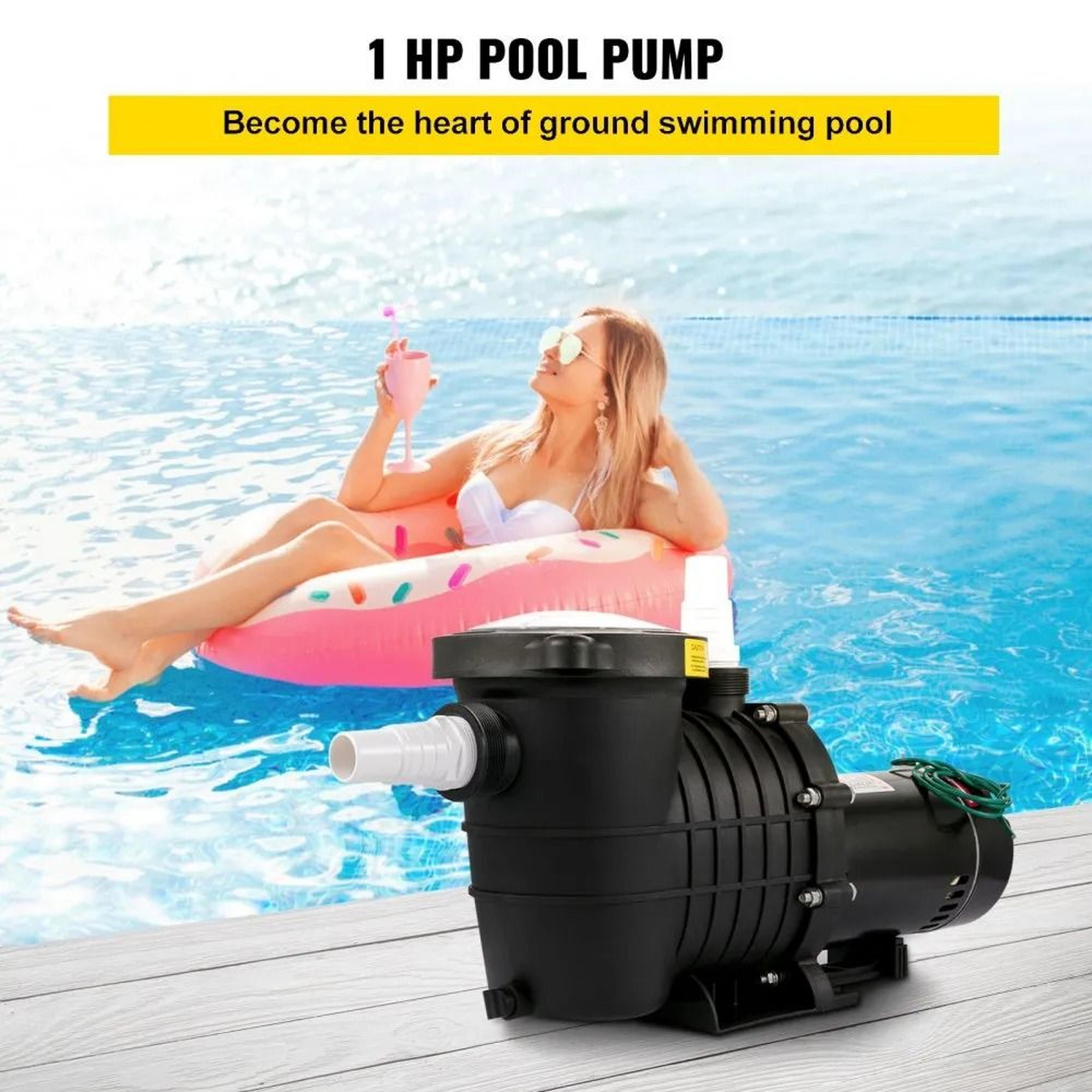 1HP Above Ground Pool Pump 5544 GPH Dual Voltage With Strainer Basket 1