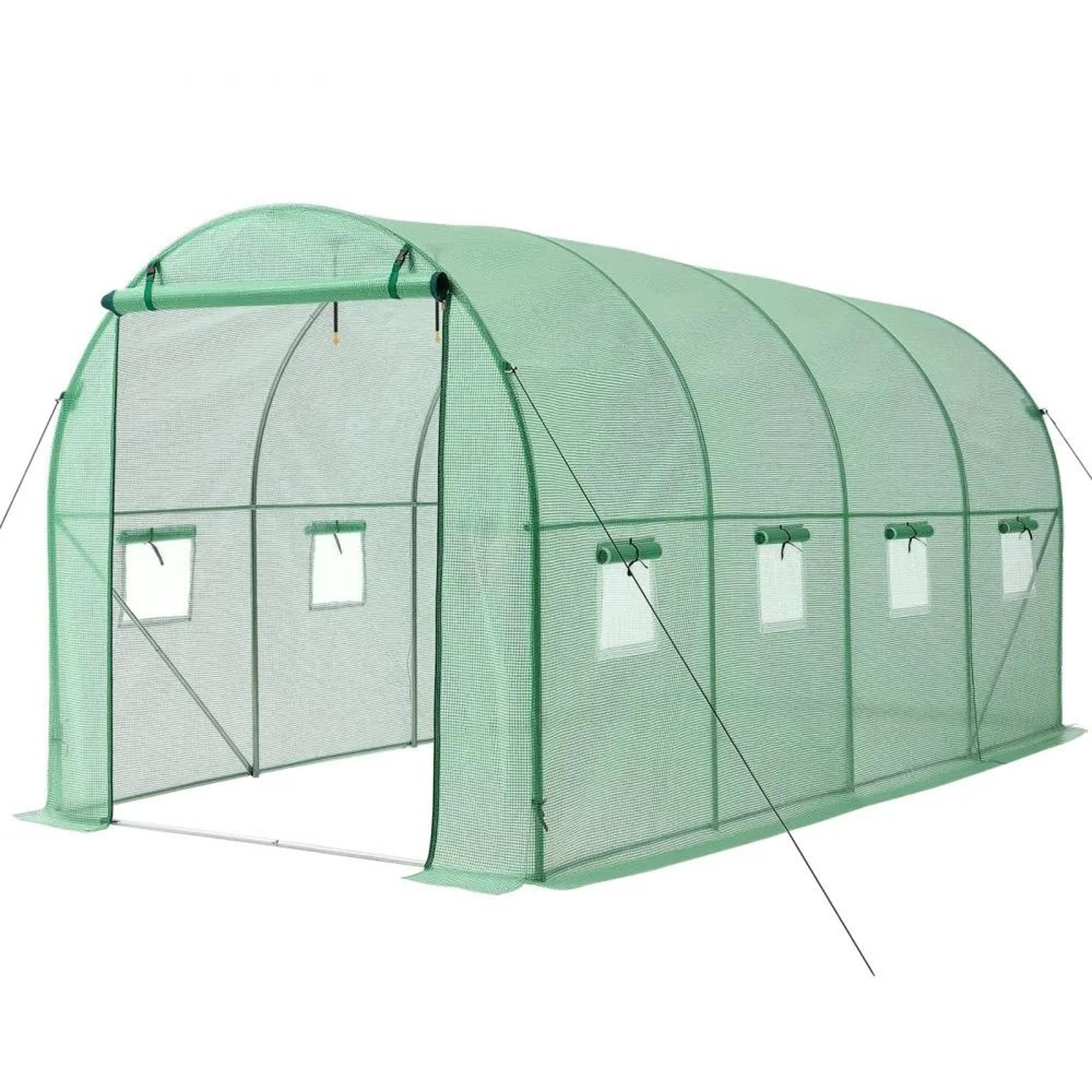 Walk In Tunnel Greenhouse With Watering System And Galvanized Steel Frame 7