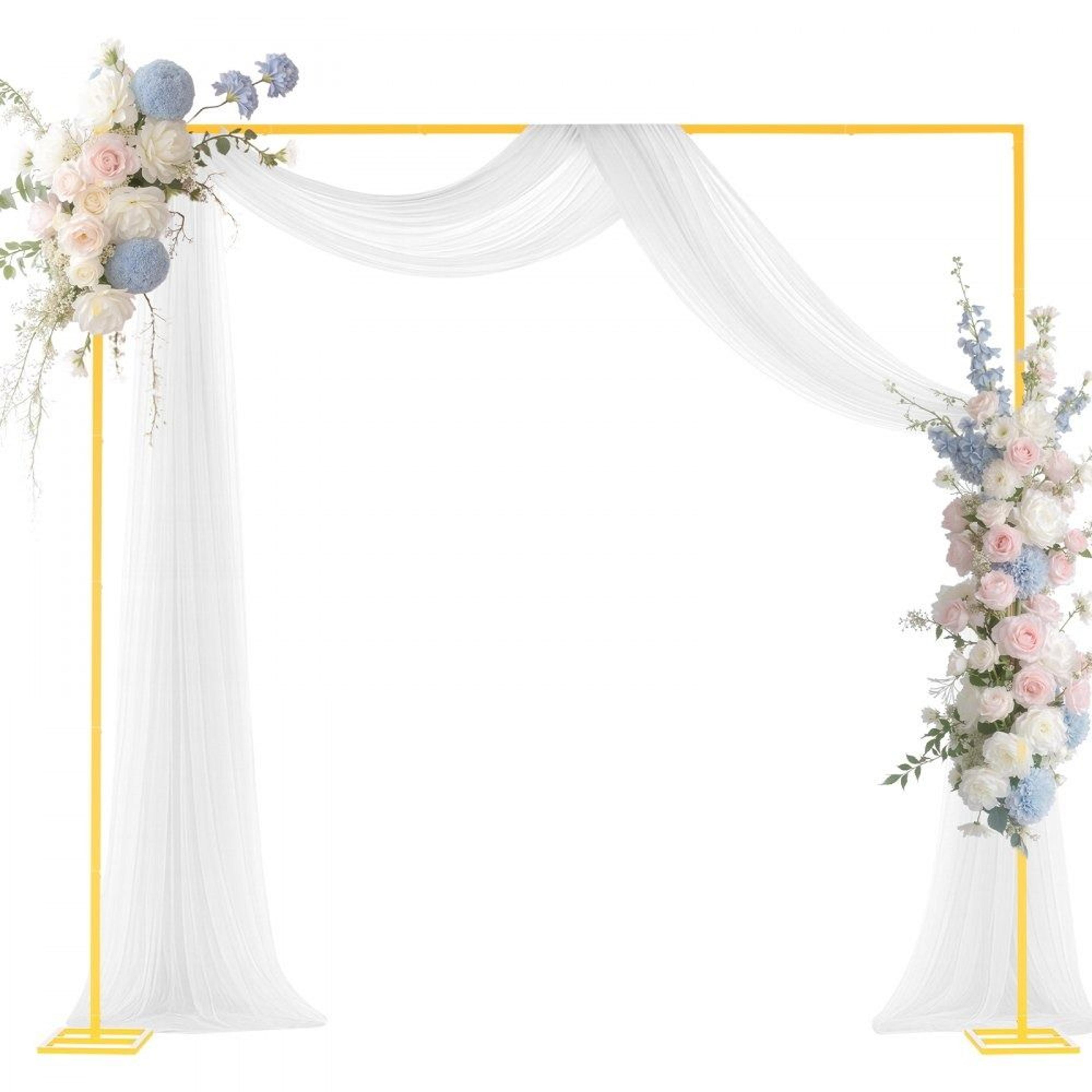 8 x 8 ft gold wedding arch backdrop stand for parties and ceremonies