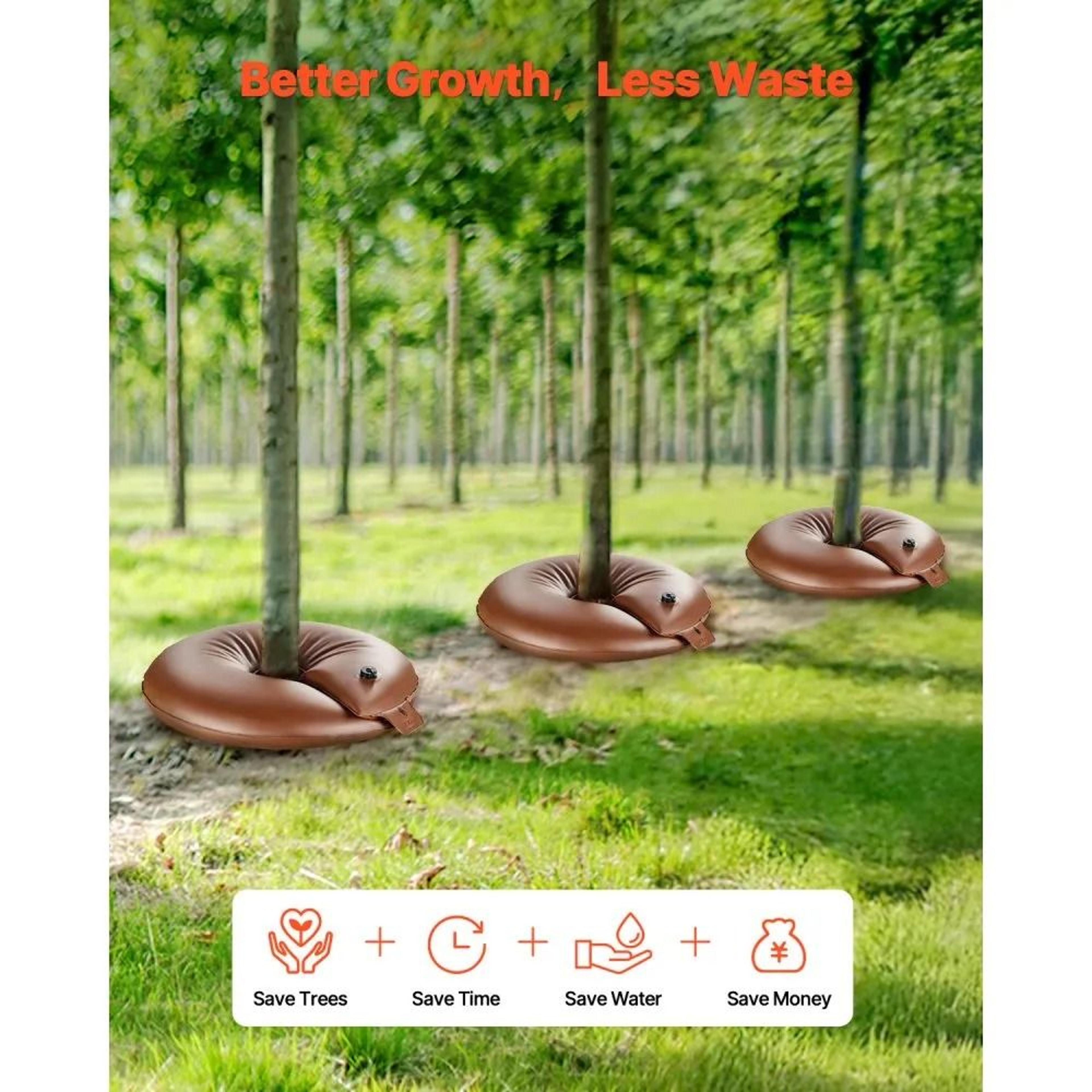 16 Gallon Tree Watering Rings 4 Pack Slow Release Tree Irrigation Bags 3