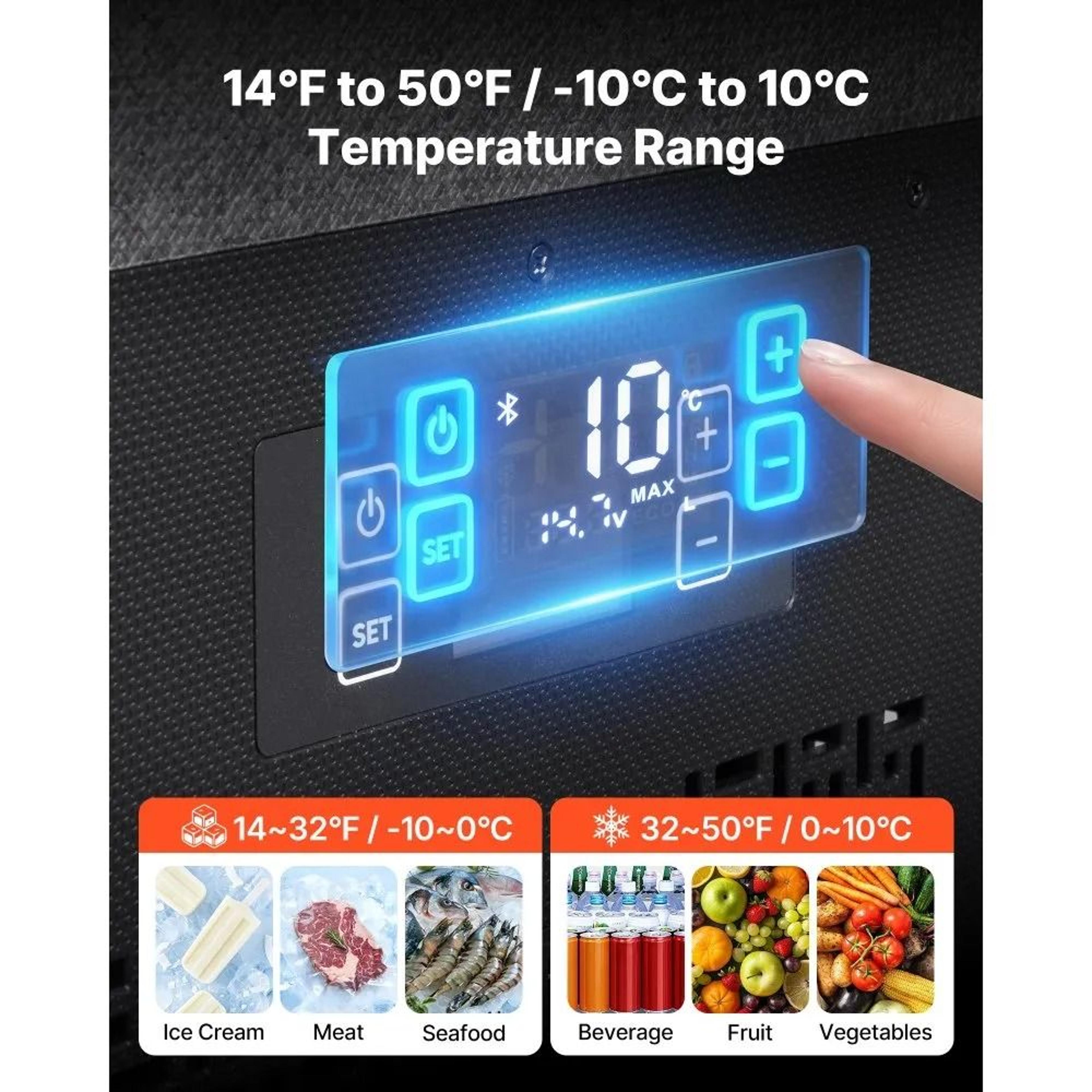40L Portable Car Refrigerator With Fast Cooling 12V Compressor Freezer For Camping And Travel 2