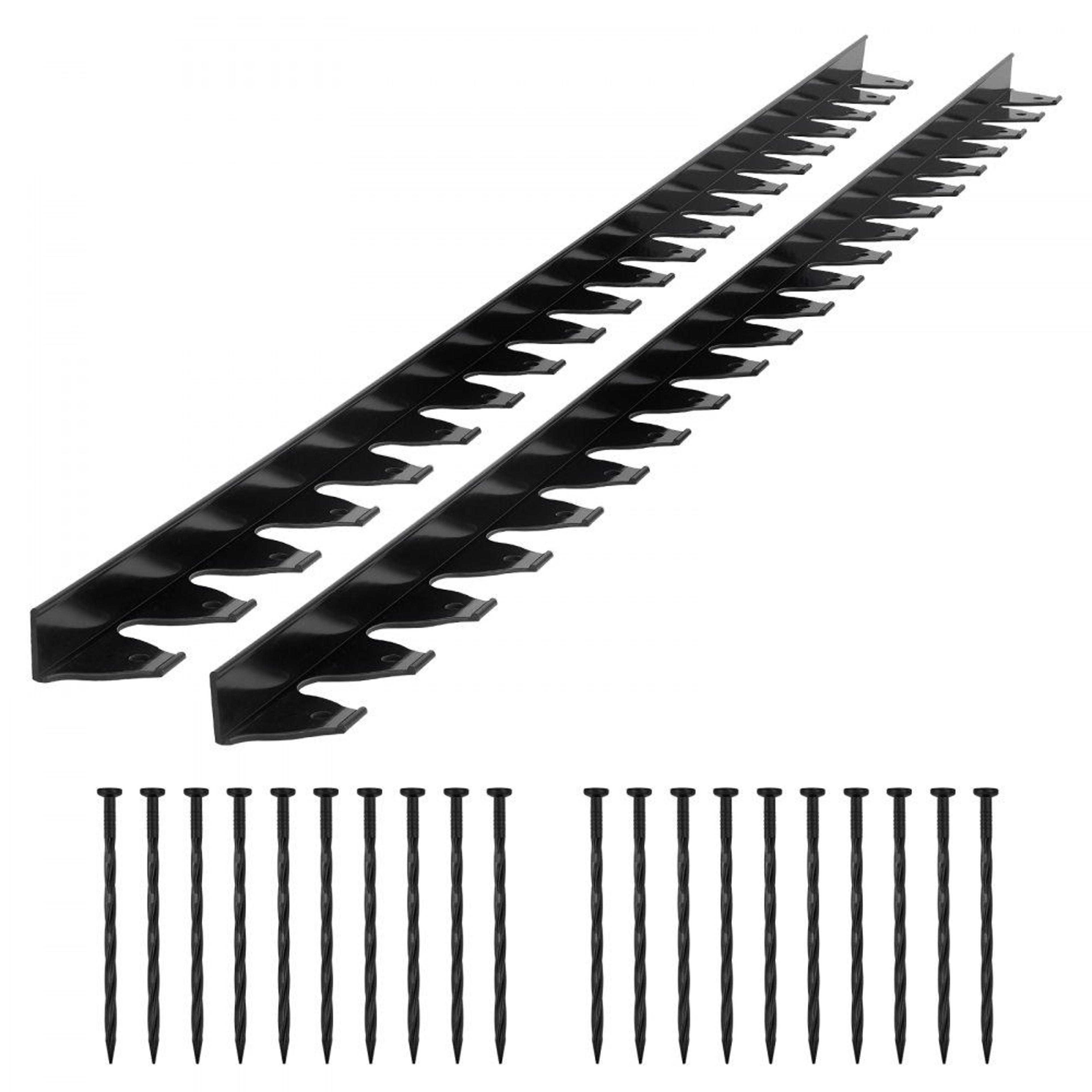 60 ft no dig landscape edging with spikes flexible plastic garden border for lawns and flower beds