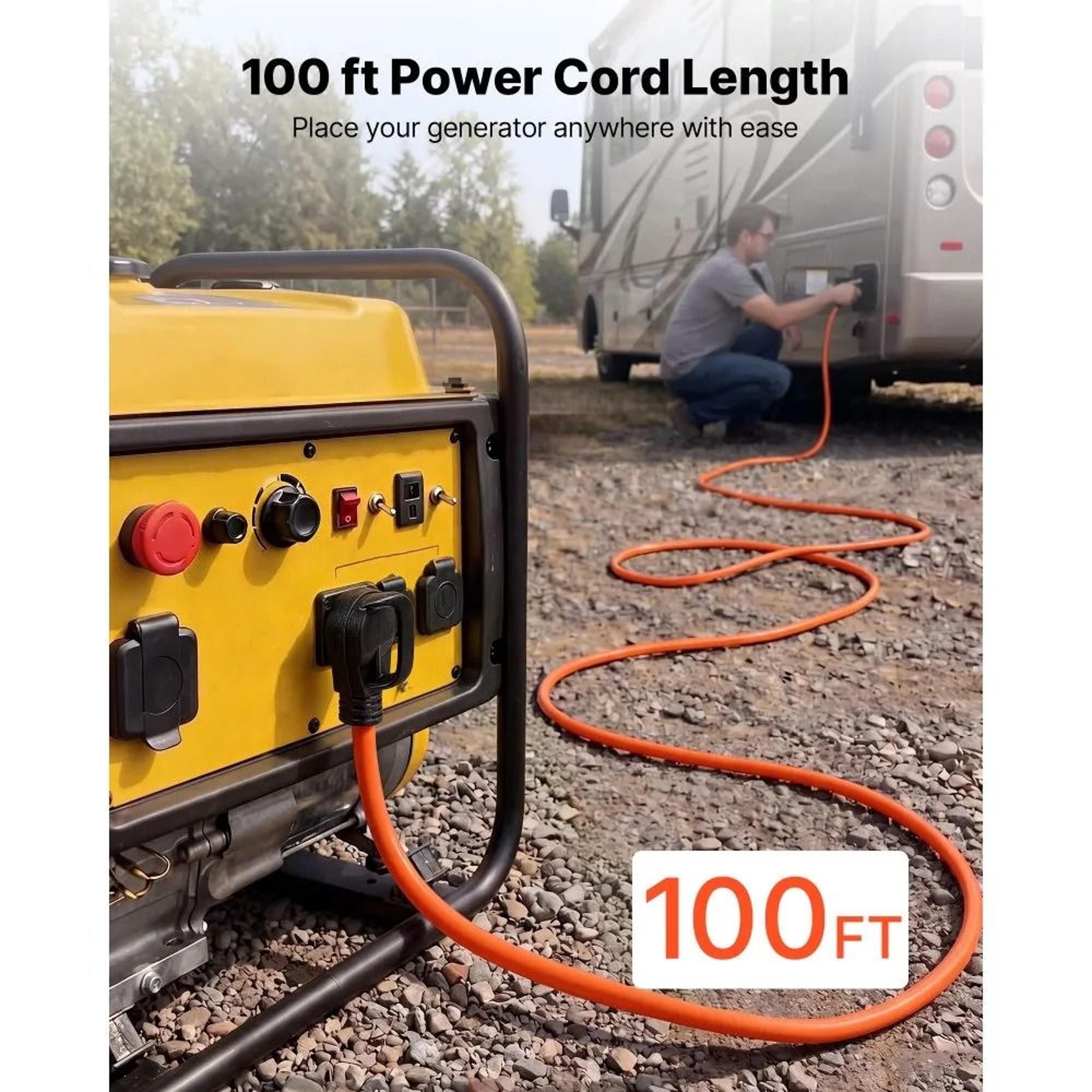 100FT 50 Amp Generator Cord Heavy Duty RV Power Cord With Twist Lock 2