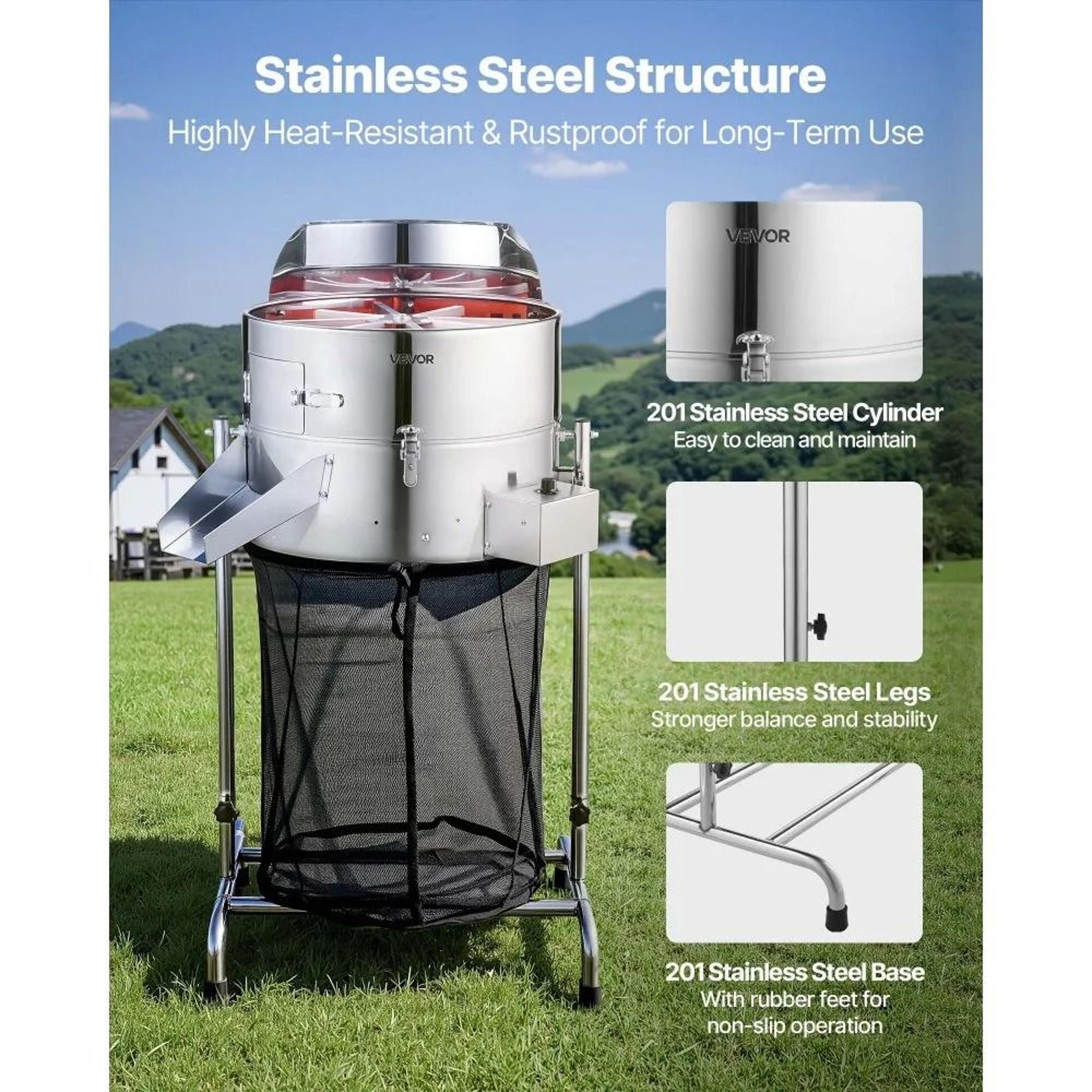 18 Inch Electric Bud Trimmer With Adjustable Speed Tiltable Drum And Stainless Steel Blades 3