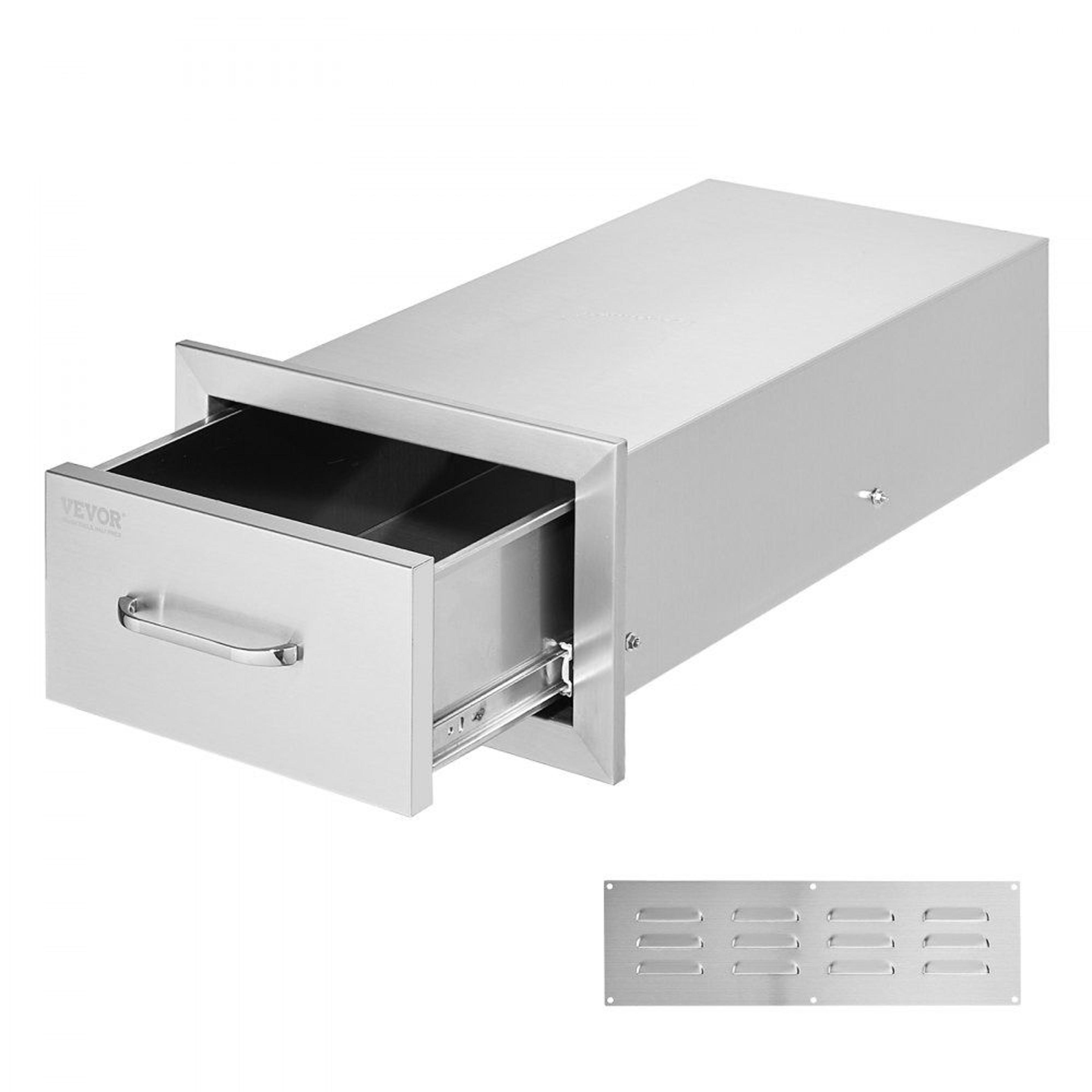 14 inch stainless steel outdoor kitchen double drawers for bbq island storage