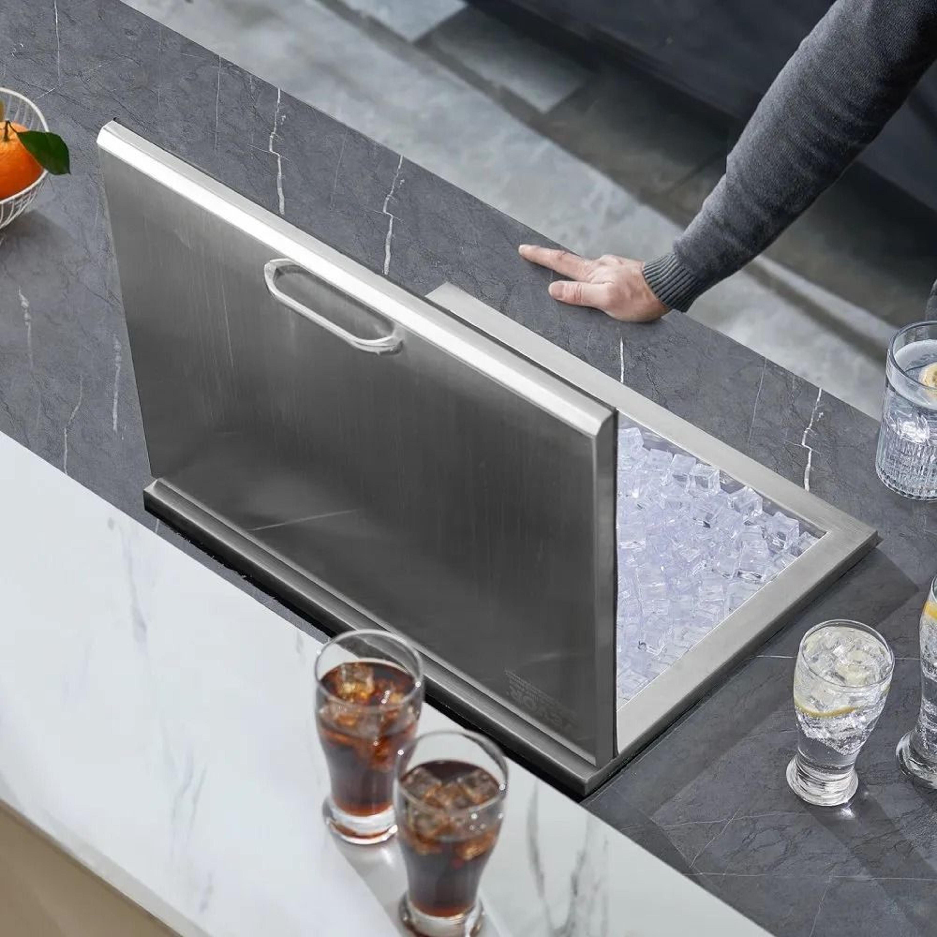 467QT Drop In Ice Chest Stainless Steel Commercial Ice Bin For Outdoor Kitchens 6