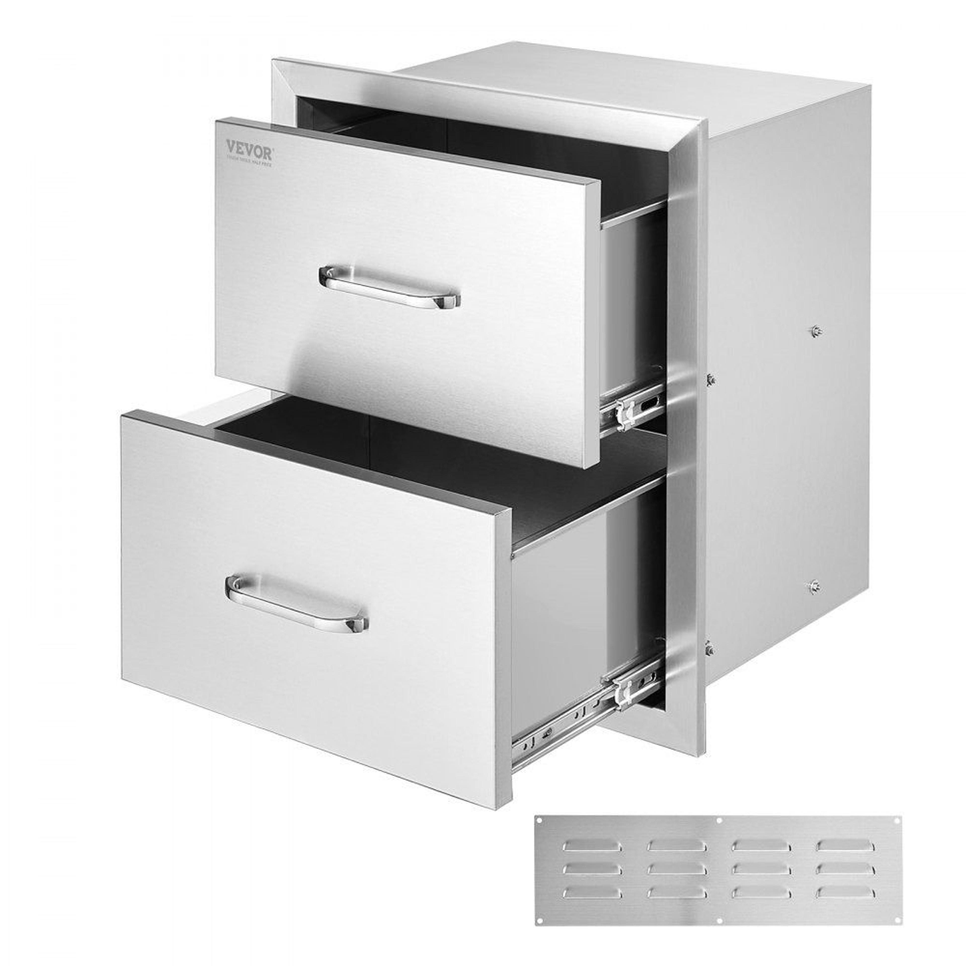 stainless steel outdoor kitchen drawers double bbq island storage