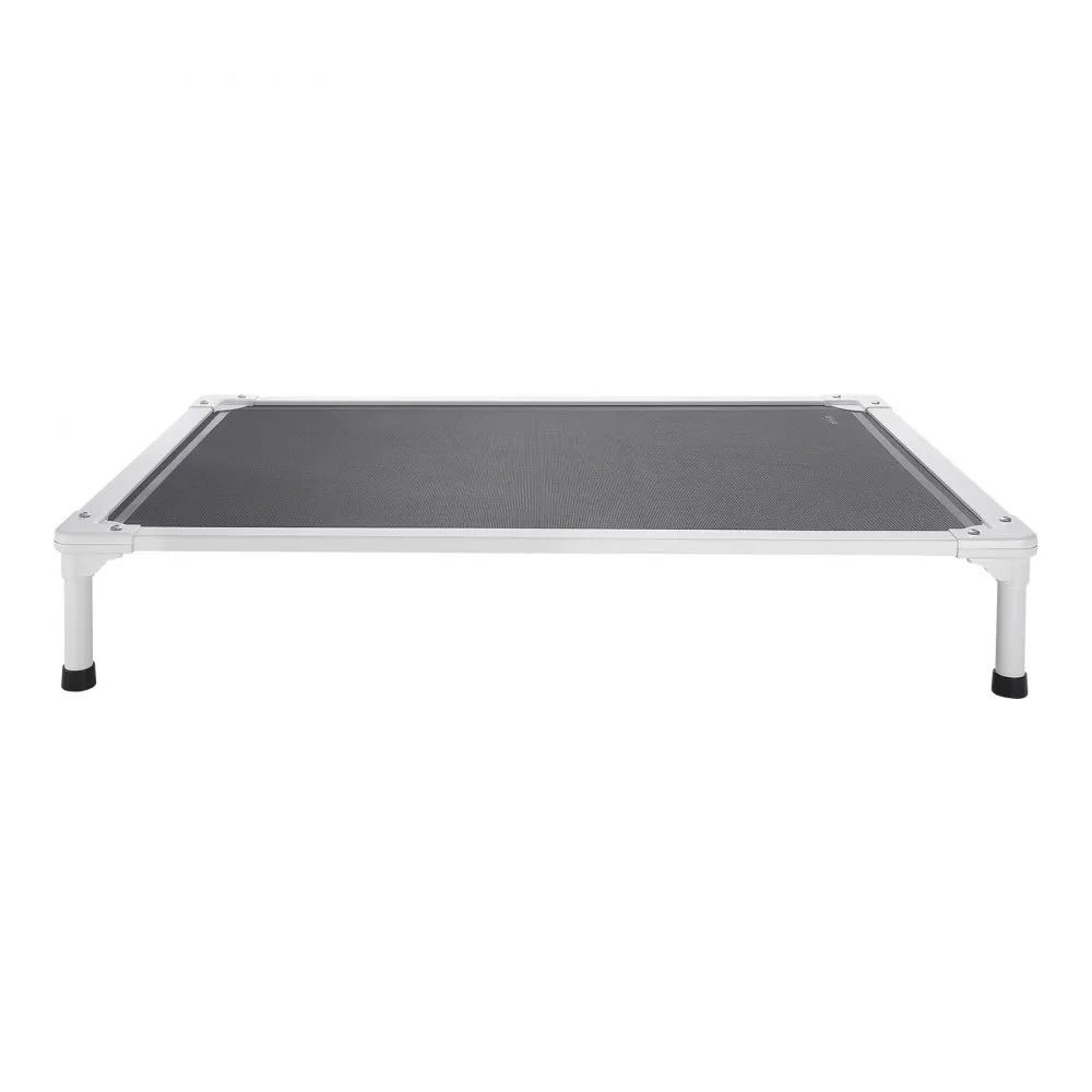 cooling elevated dog bed with breathable mesh and aluminum frame for large dogs