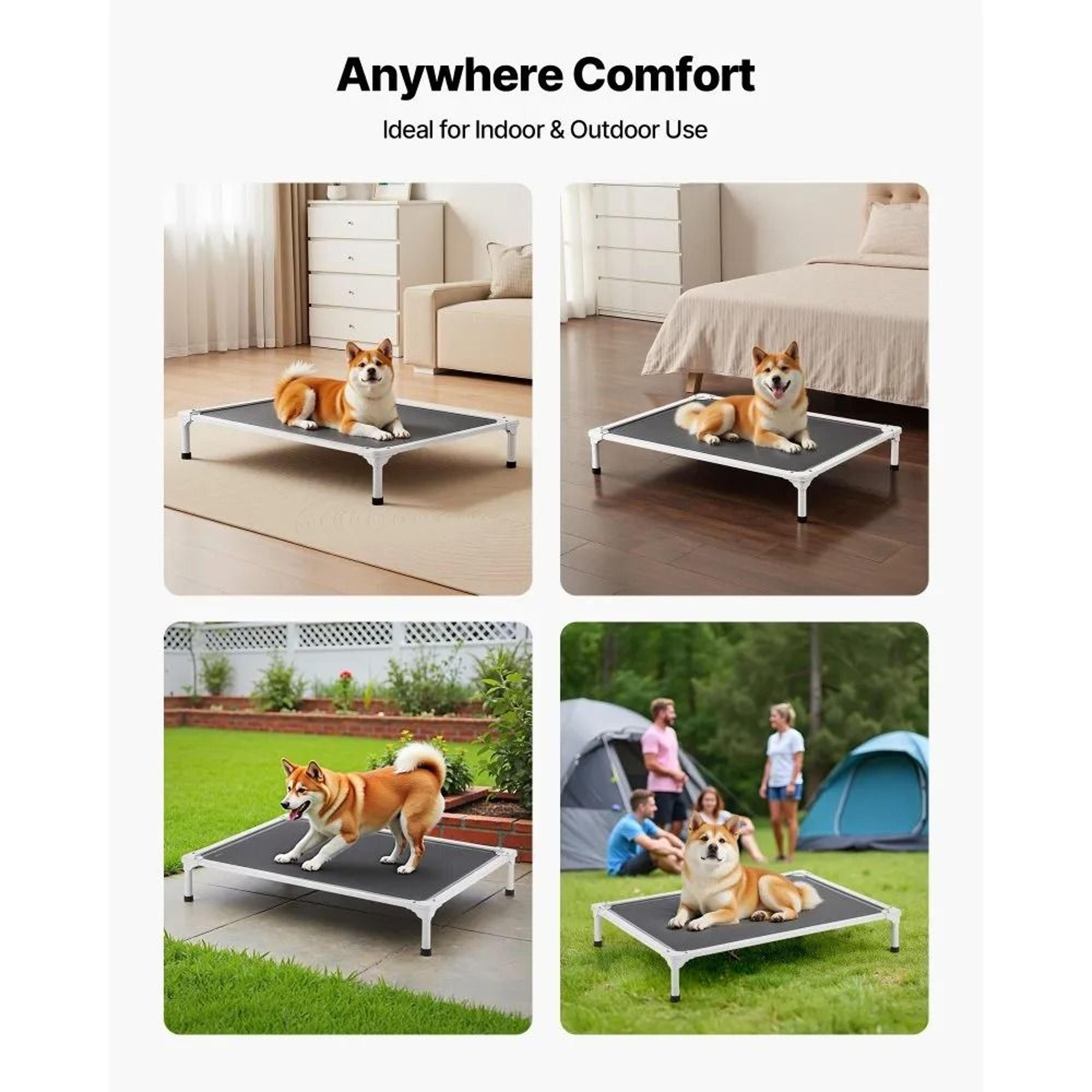 Cooling Elevated Dog Bed With Breathable Mesh And Aluminum Frame For Large Dogs 5