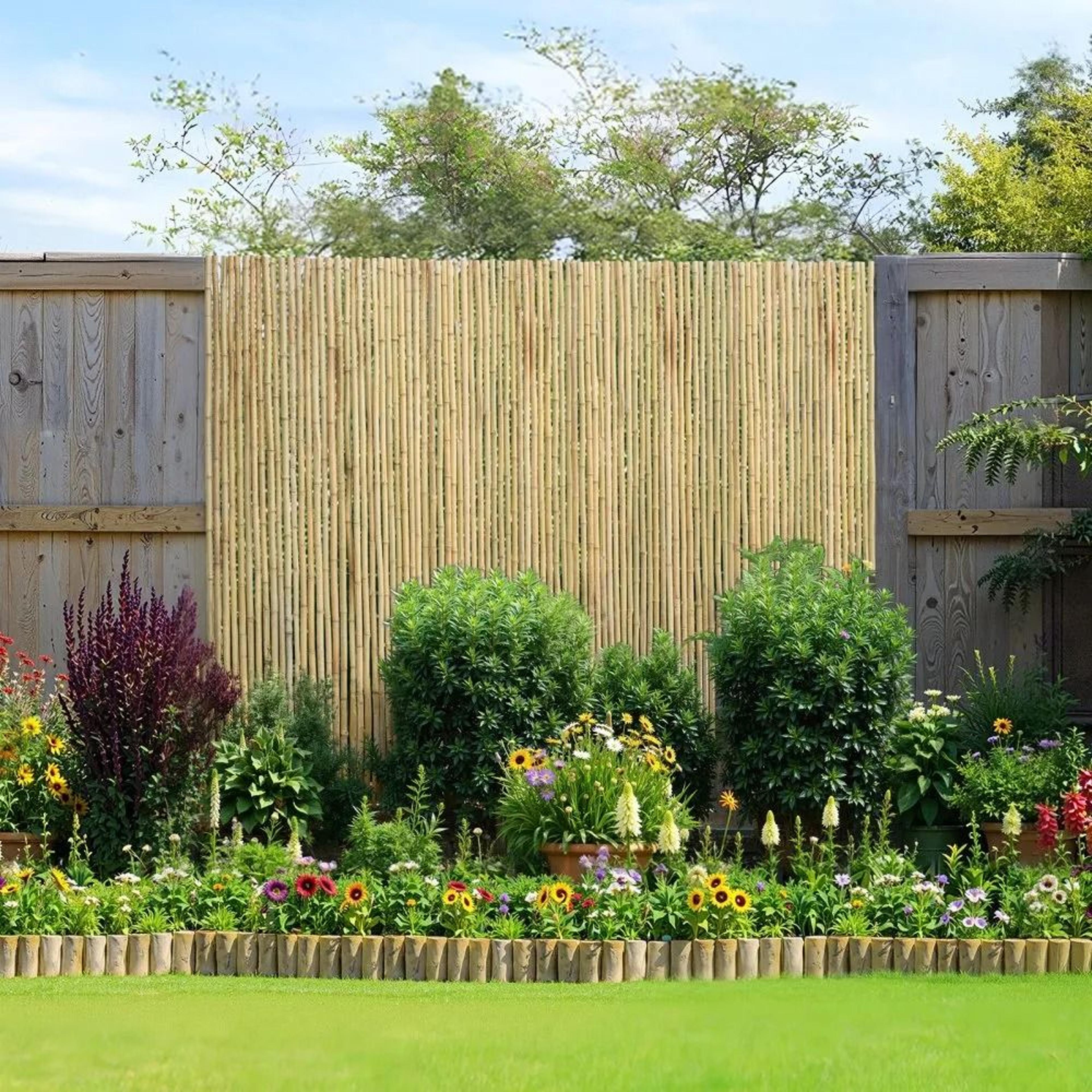 Natural Bamboo Privacy Fence Roll Outdoor Garden Patio Screen 6