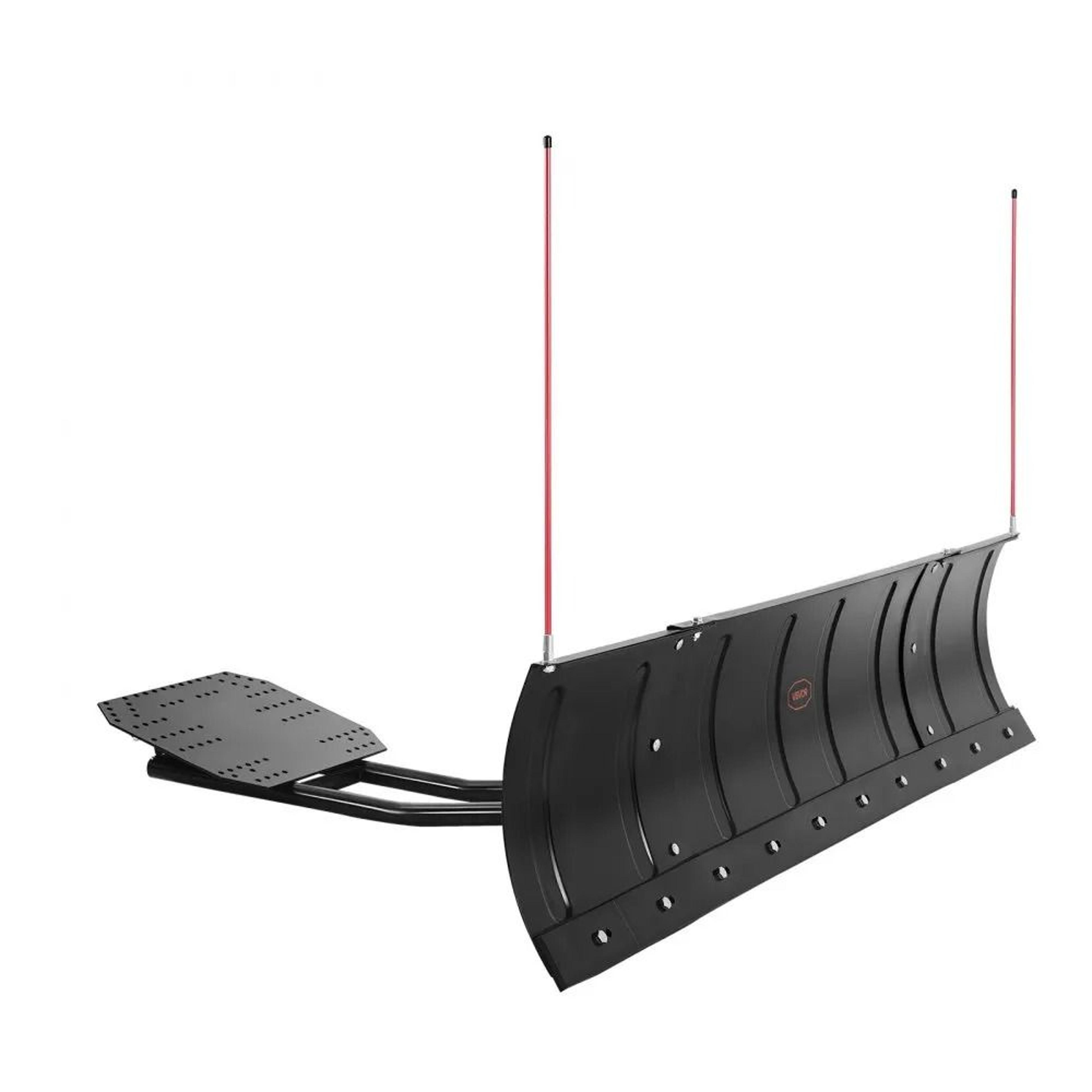 adjustable atv utv snow plow kit with heavy duty steel blade and universal mount