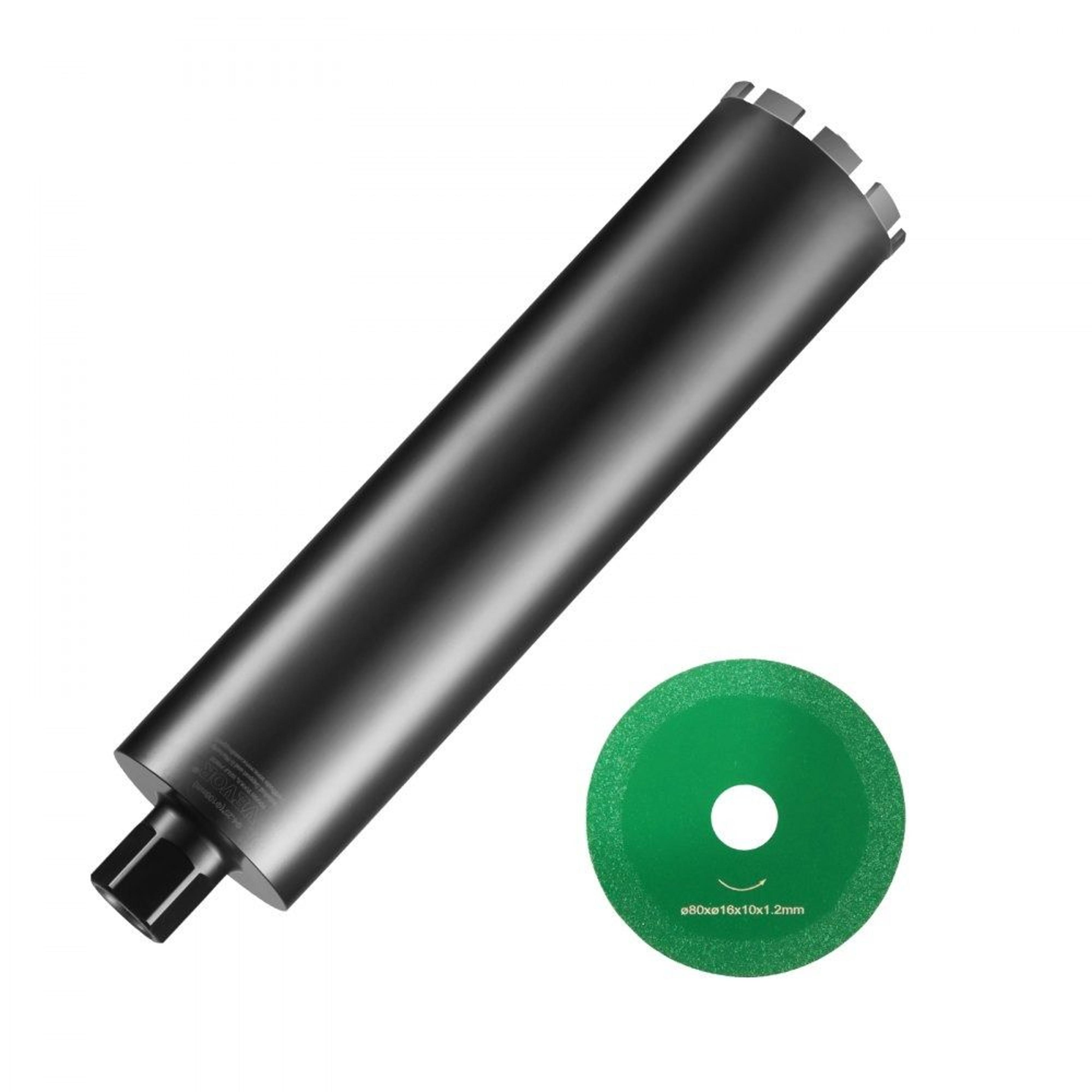 4.25 inch diamond core drill bit for concrete with 14 inch drilling depth and saw blade