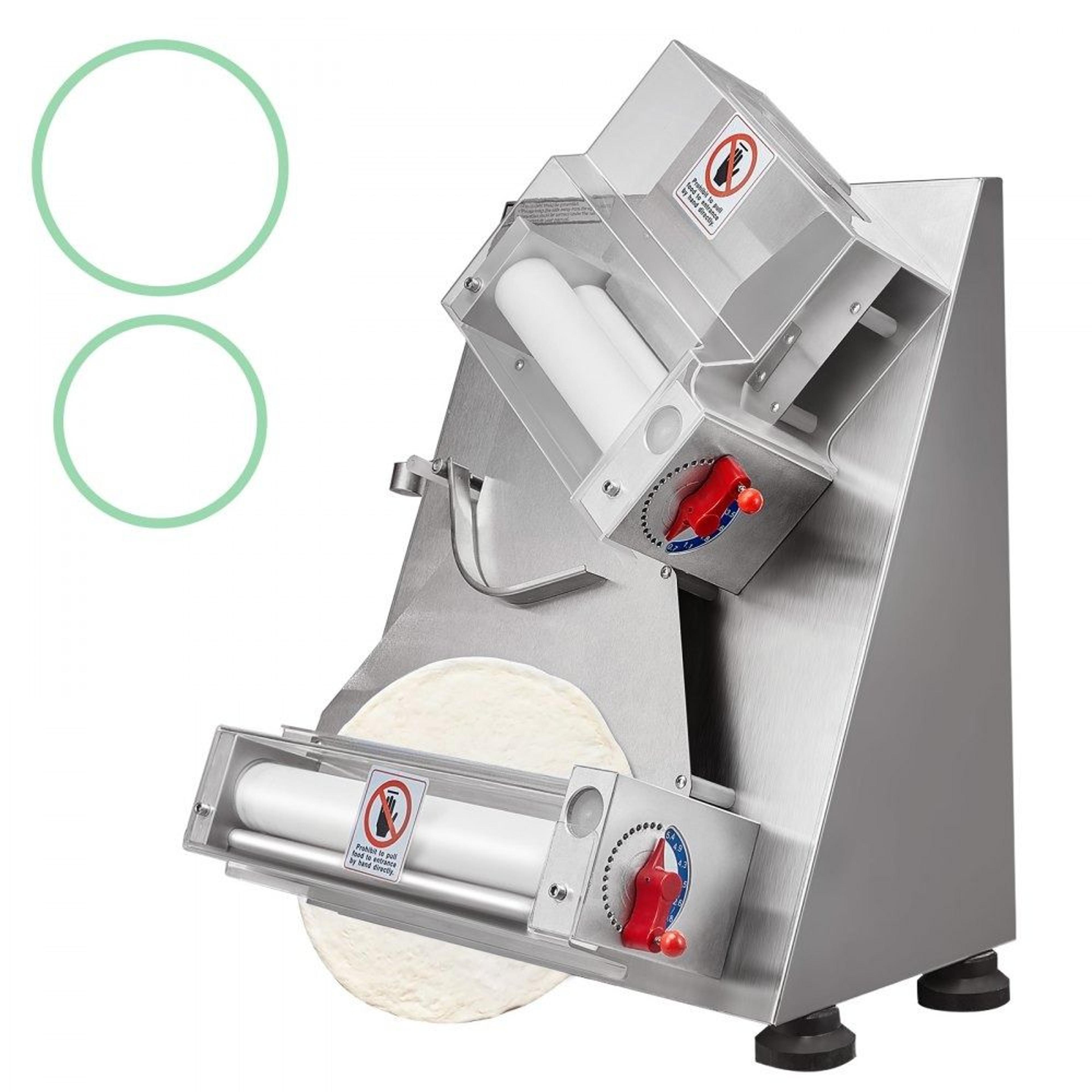 commercial pizza dough roller sheeter with automatic press and adjustable thickness