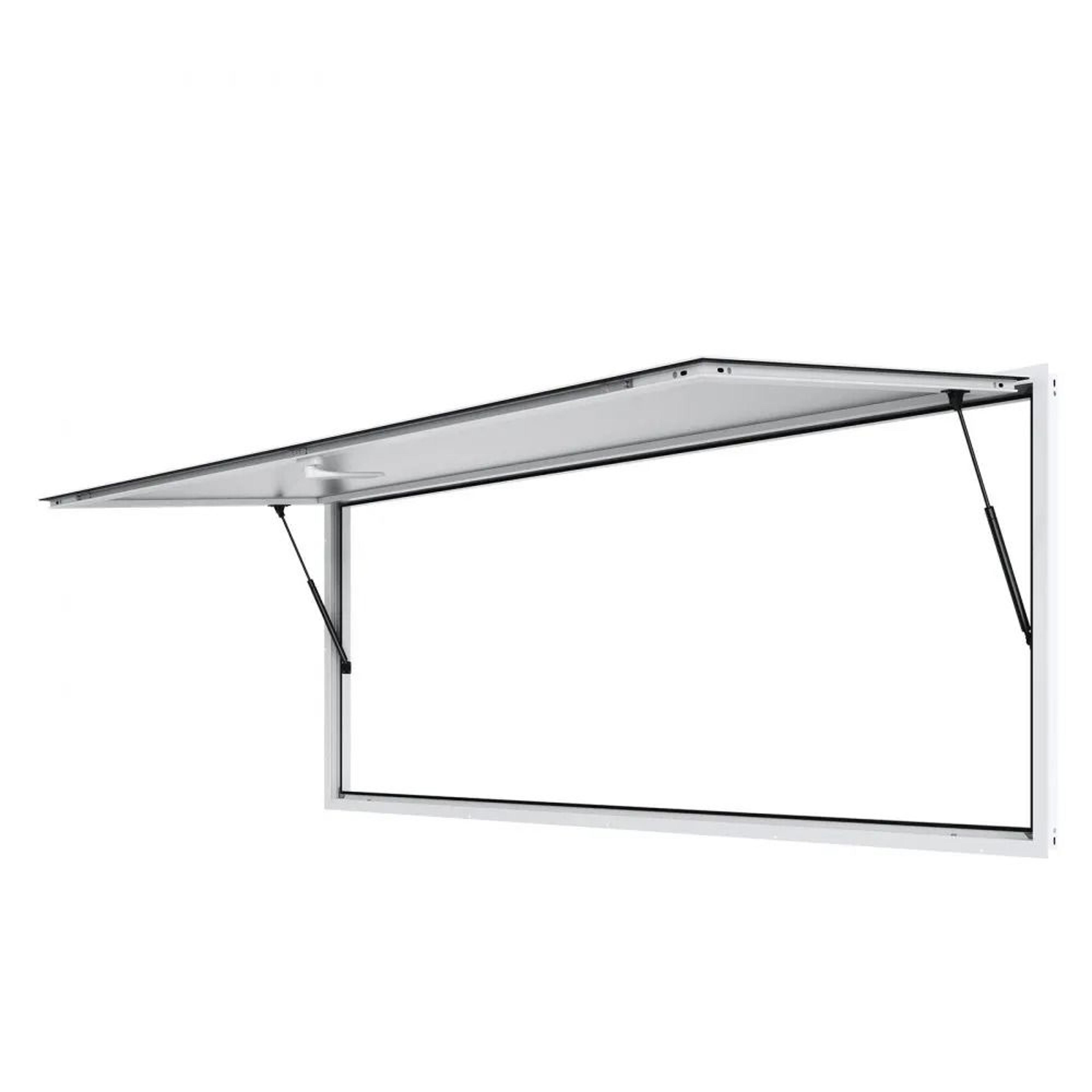 96 x 36 food truck concession window with aluminum awning door and secure lock