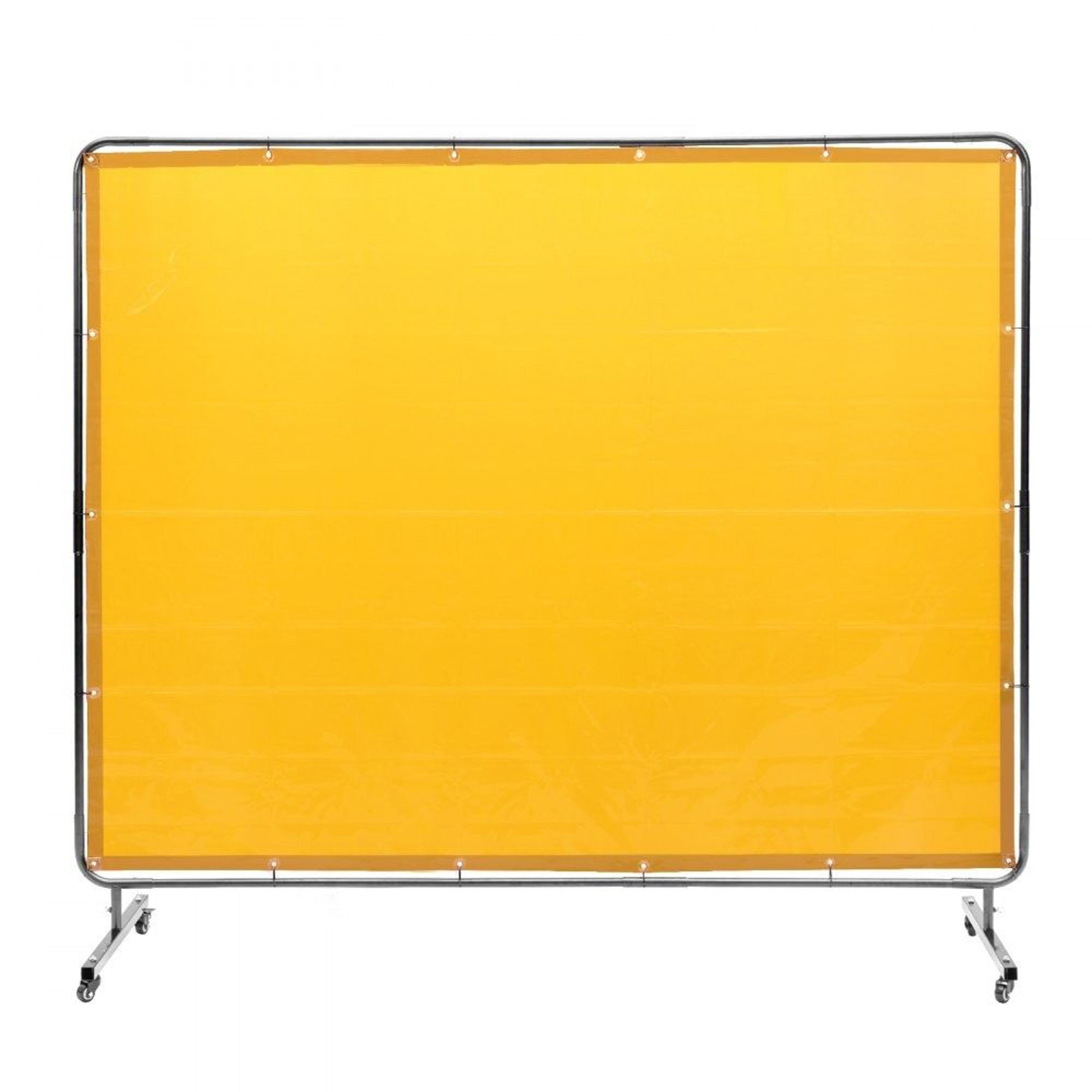 6 x 8 ft welding screen with frame flame resistant welding curtain on wheels