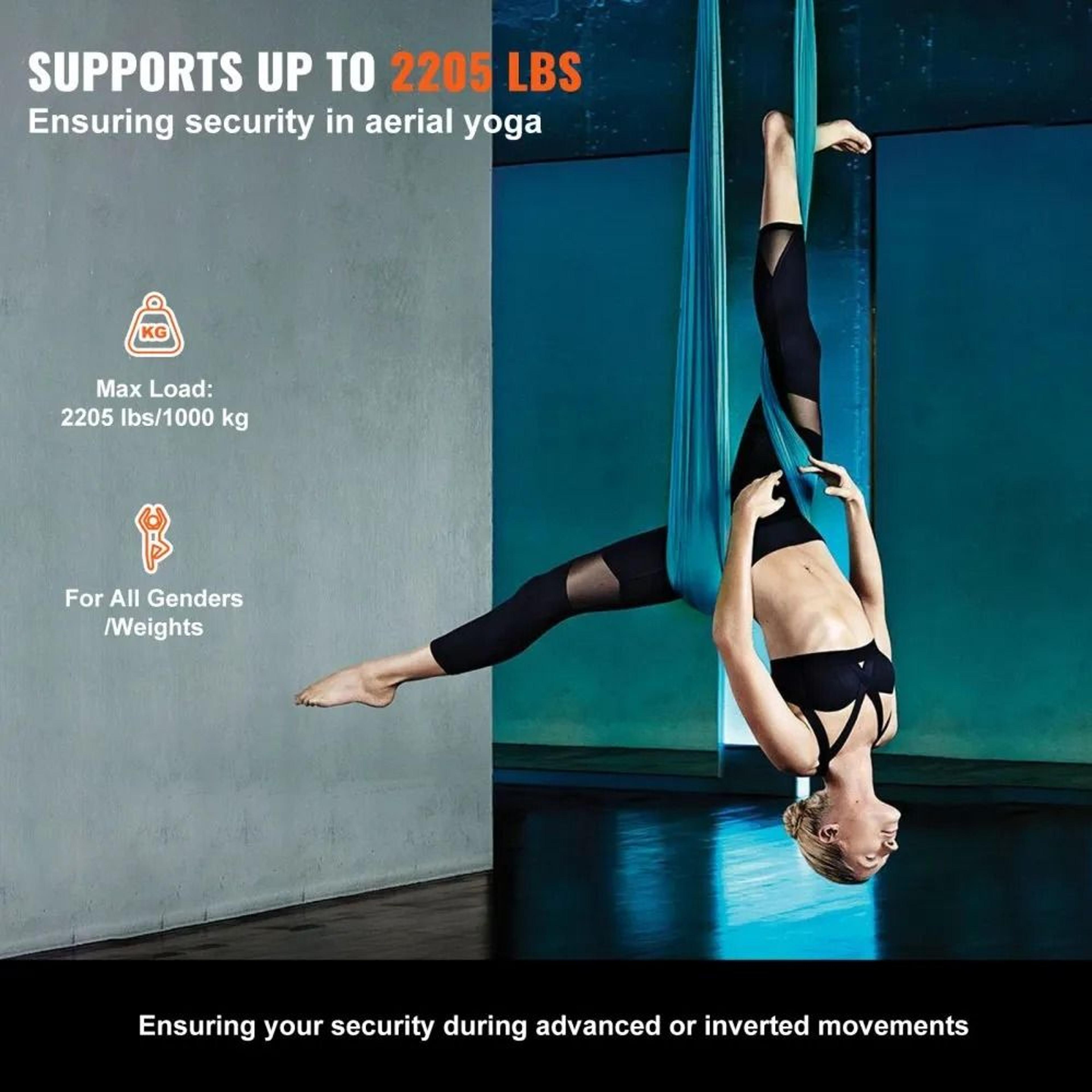 11 Yard Aerial Yoga Hammock Kit With Nylon Aerial Silks And Rigging Hardware 1