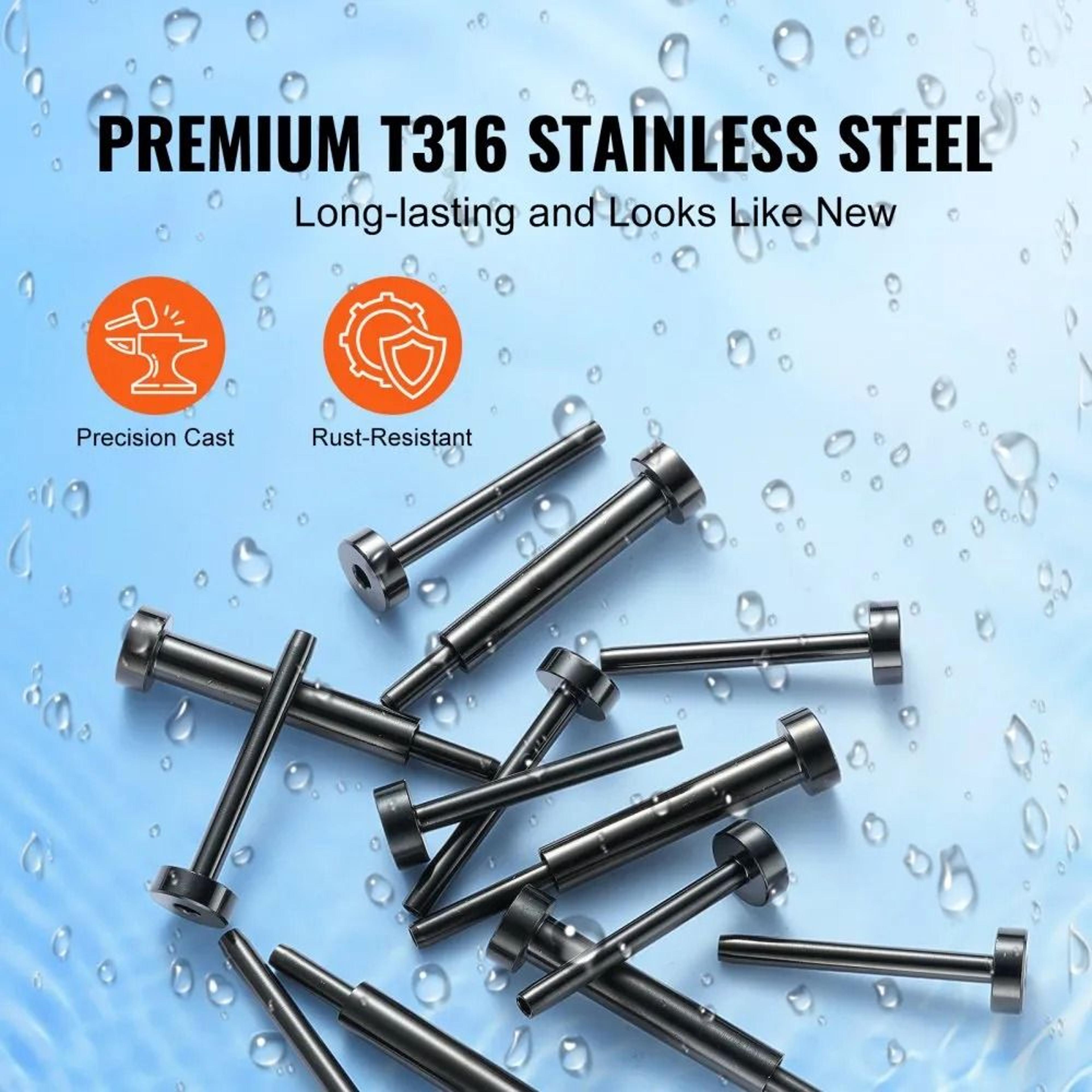 30 Pack Invisible Cable Railing Kit T316 Stainless Steel 18 Inch Swage Tensioners For Wood And Meta 1