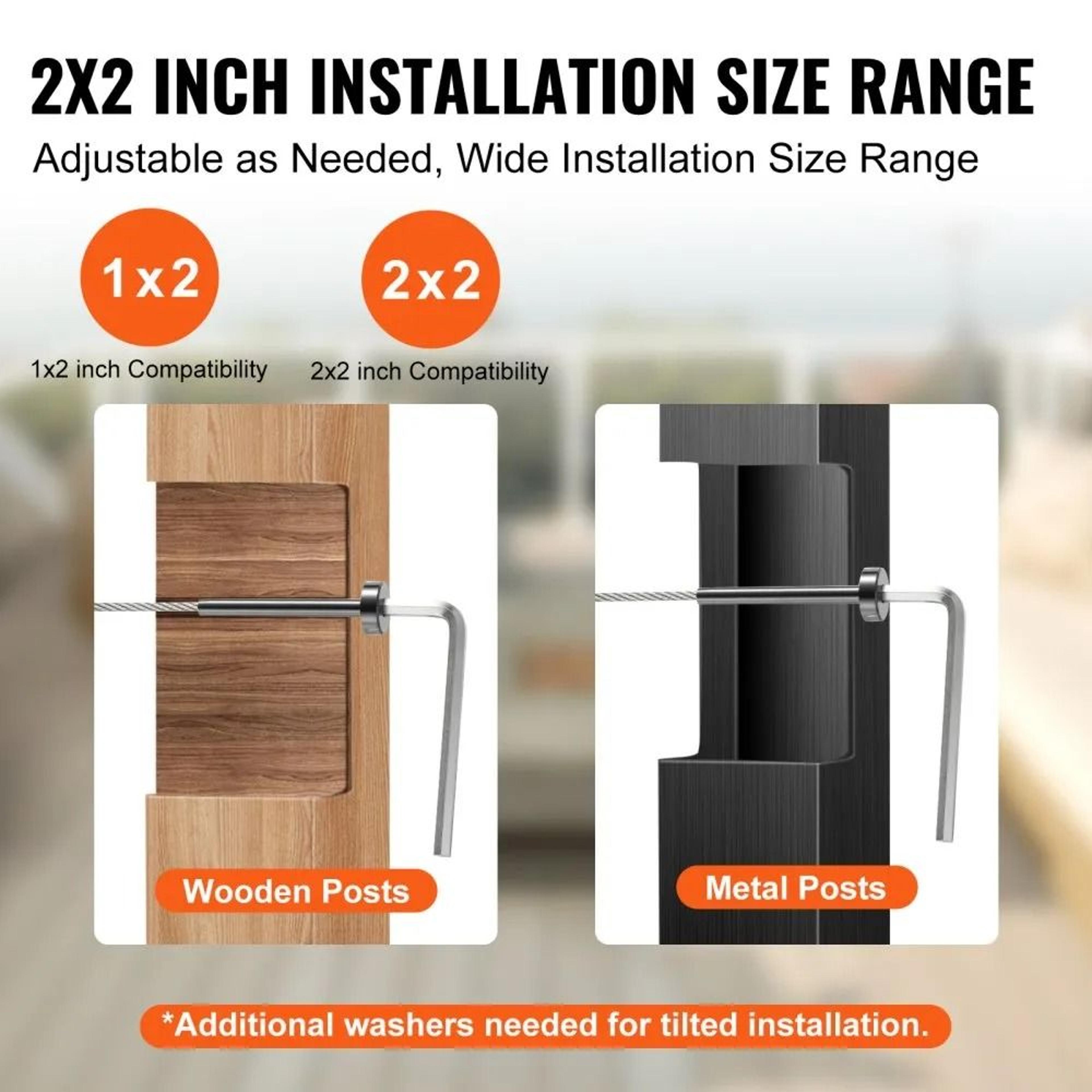 30 Pack Invisible Cable Railing Kit T316 Stainless Steel 18 Inch Swage Tensioners For Wood And Meta 4
