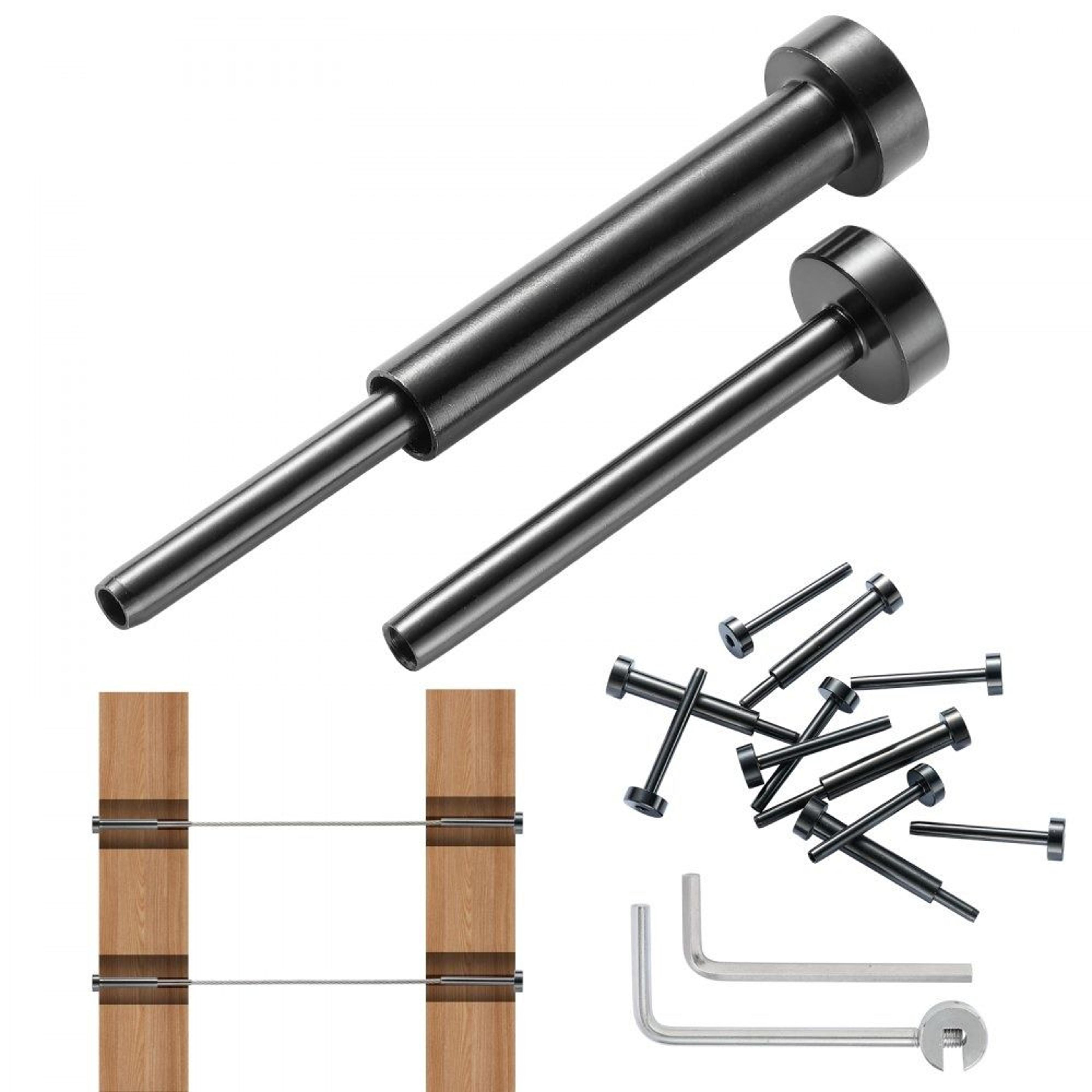 30 pack invisible cable railing kit t316 stainless steel 1/8 inch swage tensioners for wood and metal posts