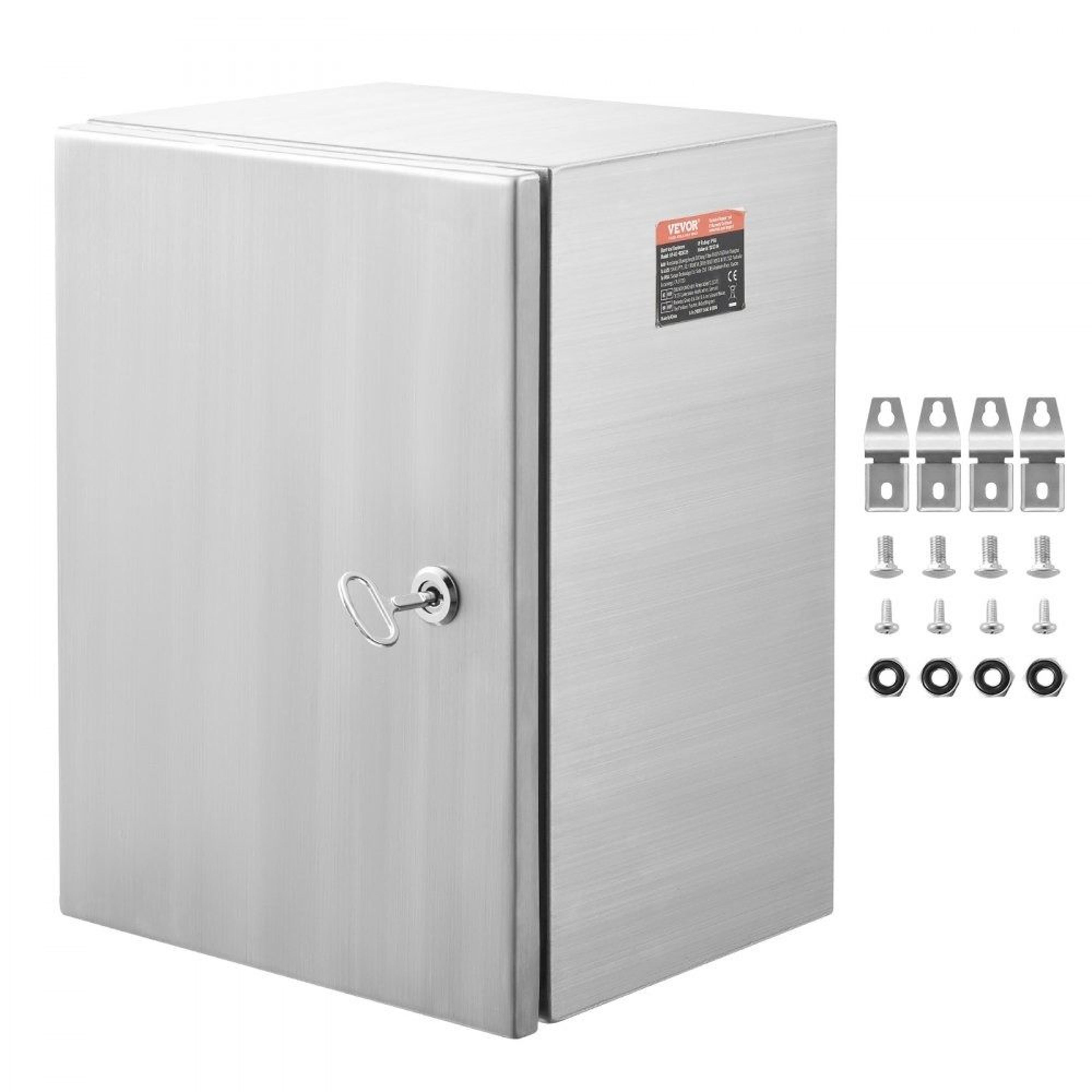 stainless steel electrical enclosure ip66 waterproof outdoor wall mount box 20 x 16 x 8 inch