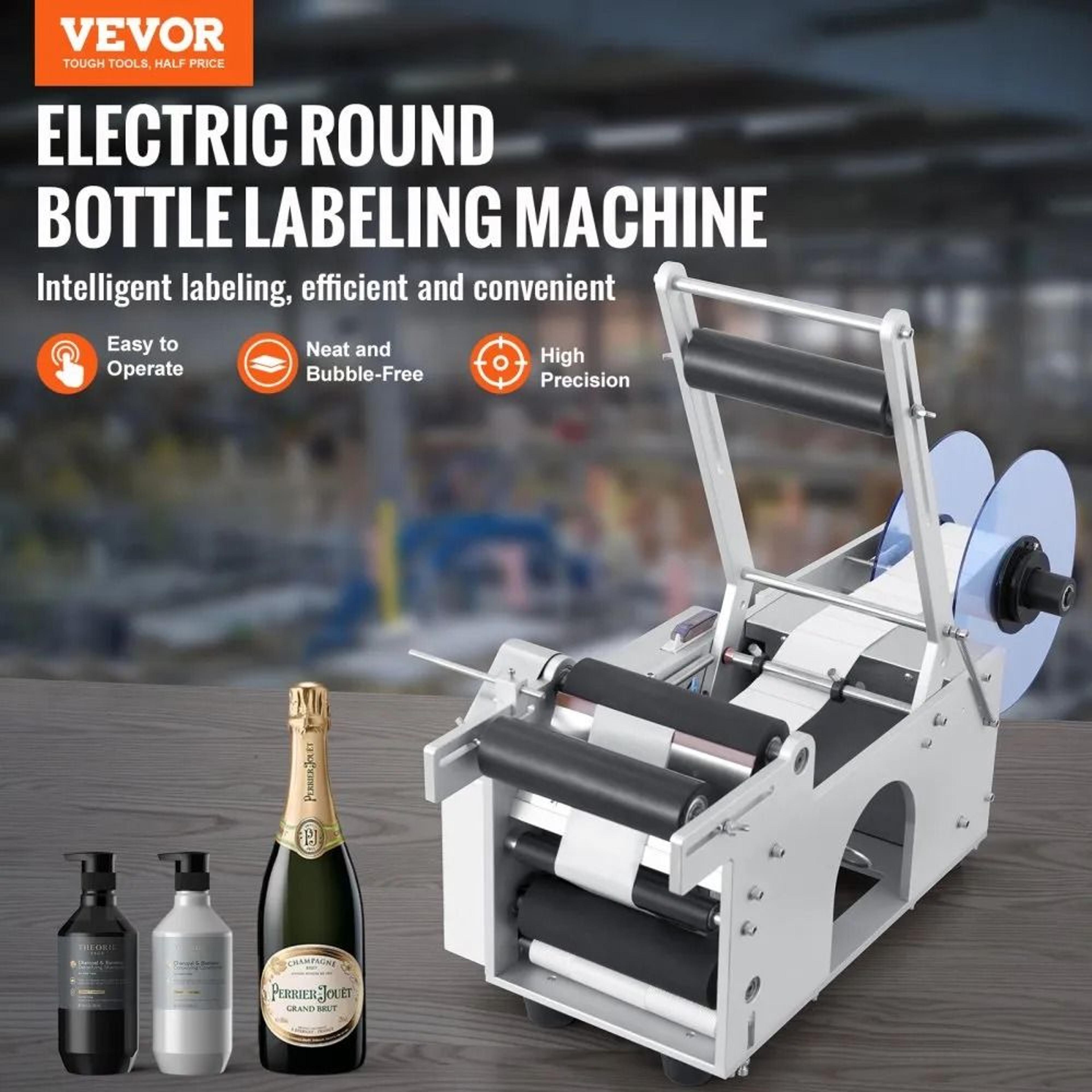 Semi Automatic Round Bottle Labeling Machine Electric Label Applicator With Precision Sensor 2
