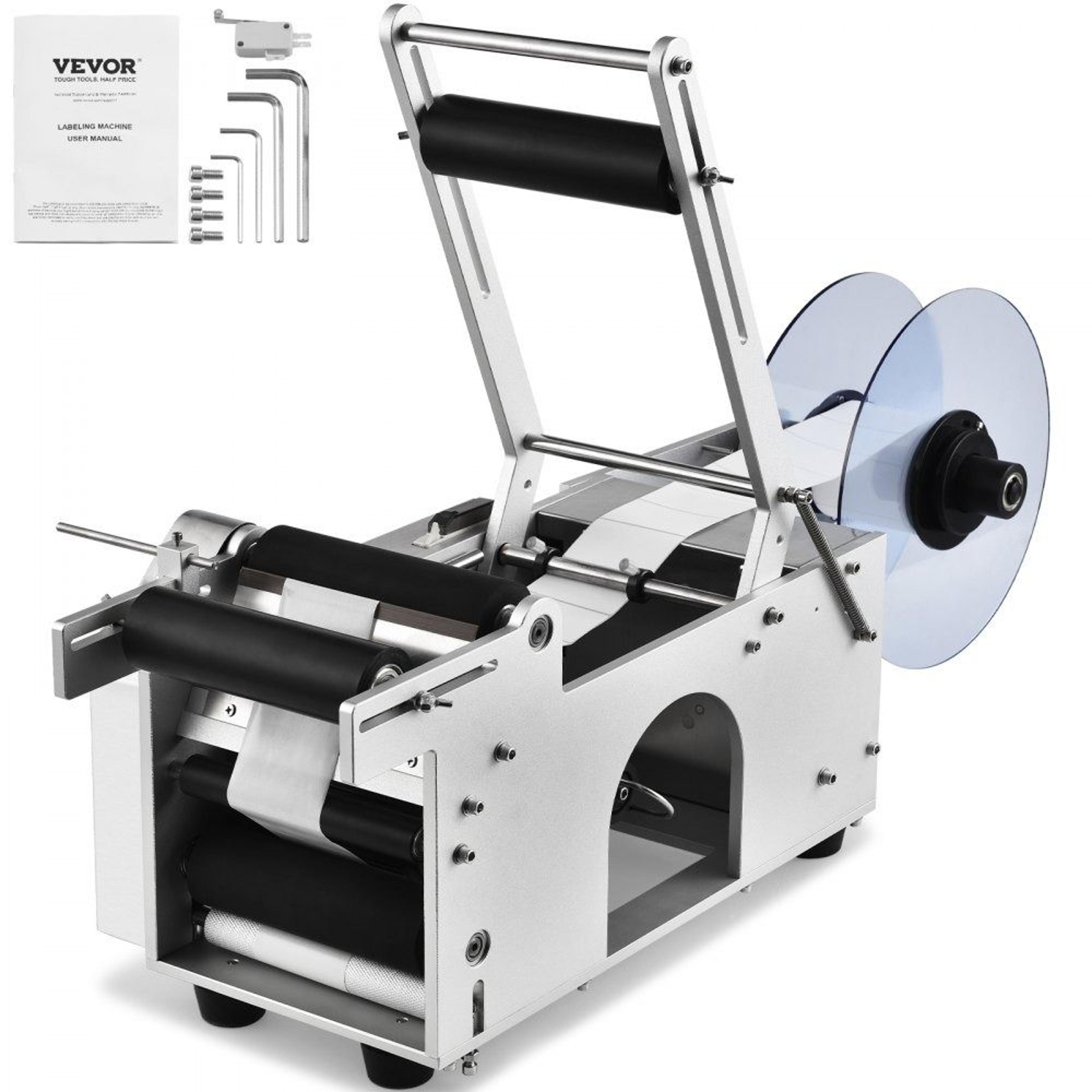 semi automatic round bottle labeling machine electric label applicator with precision sensor