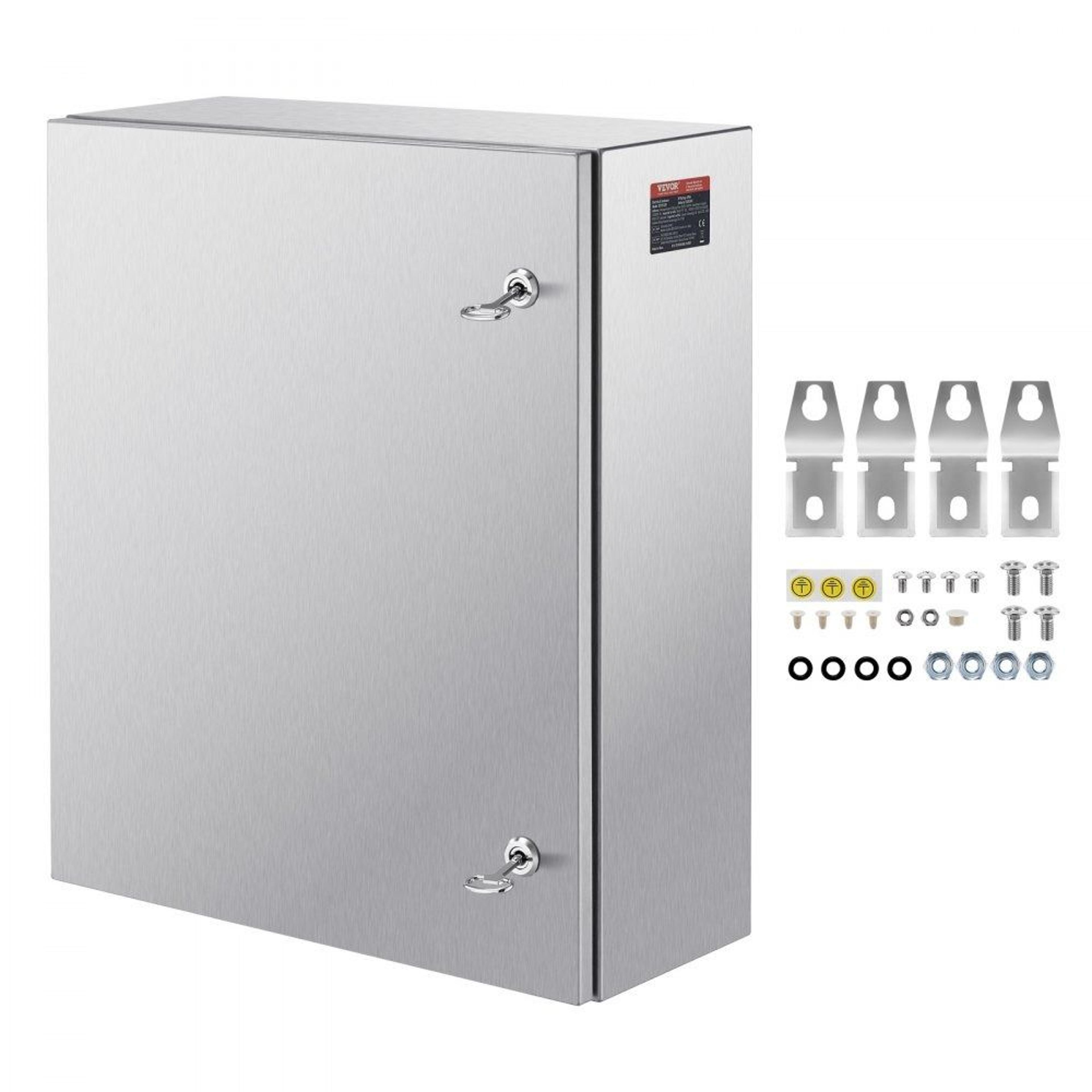 ip66 stainless steel electrical enclosure box with mounting plate 24 x 20 x 8 inch