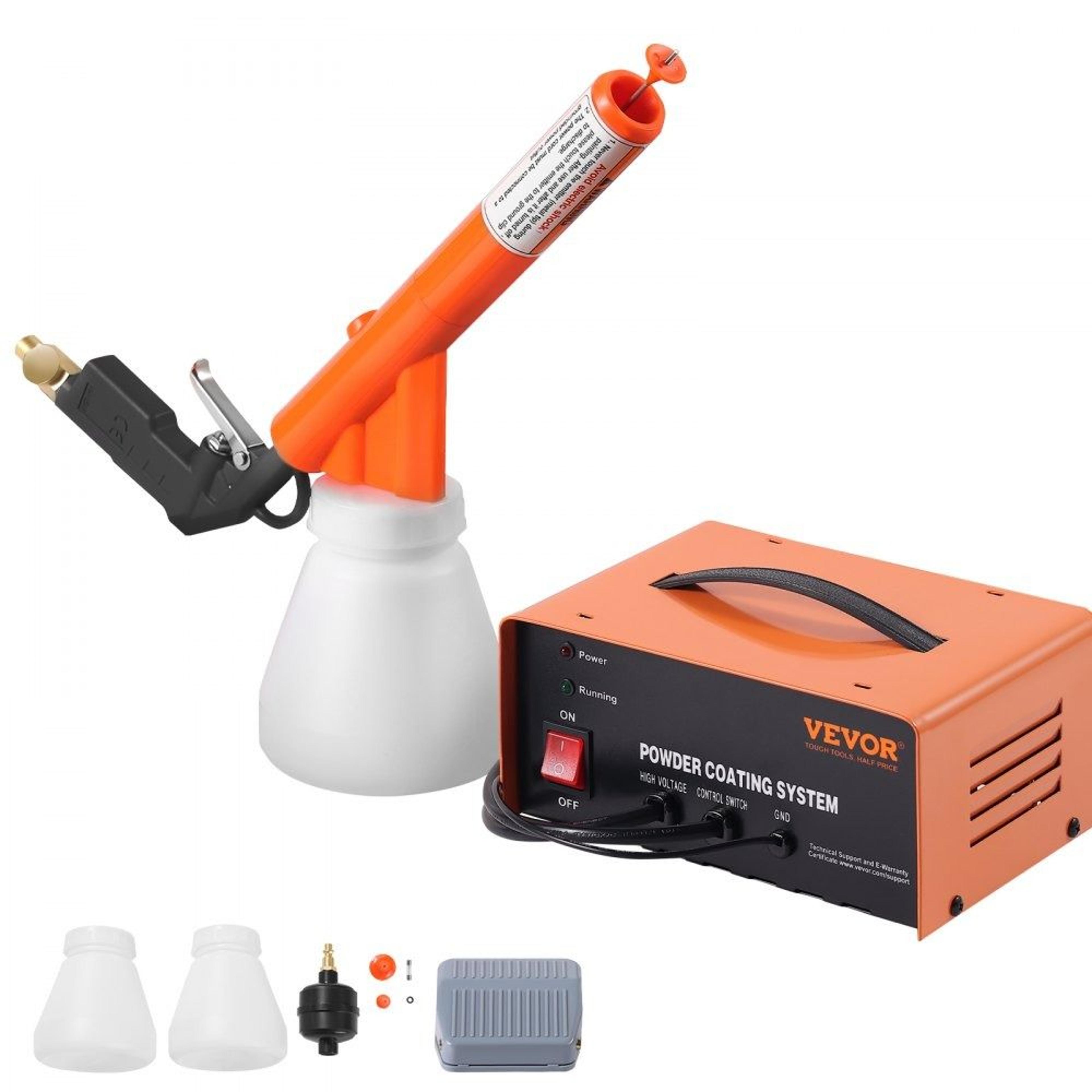 50kv electrostatic powder coating system with spray gun foot pedal and adjustable voltage