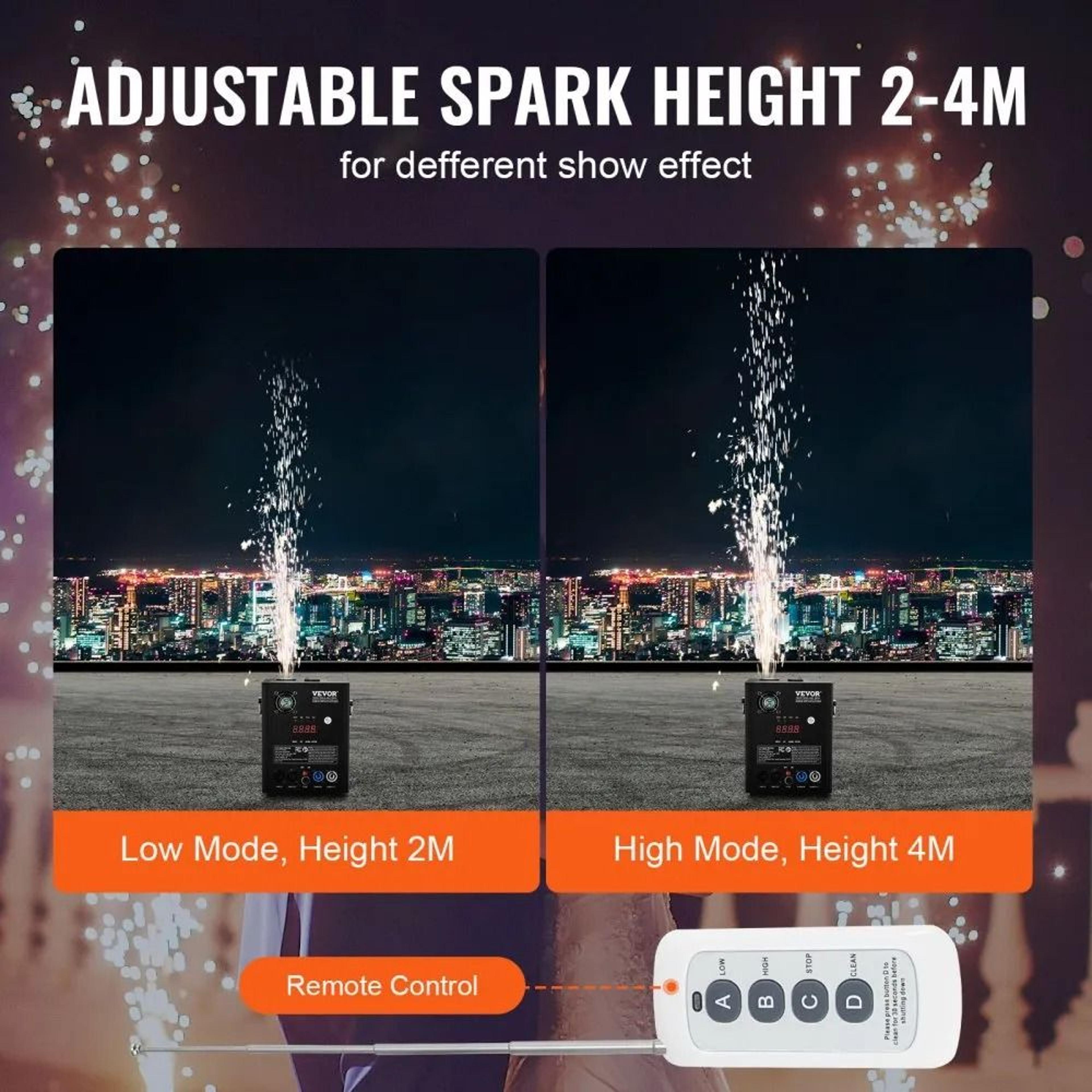 500W Cold Spark Machine With DMX Control Adjustable Stage Spark Effects For Weddings And Events 5