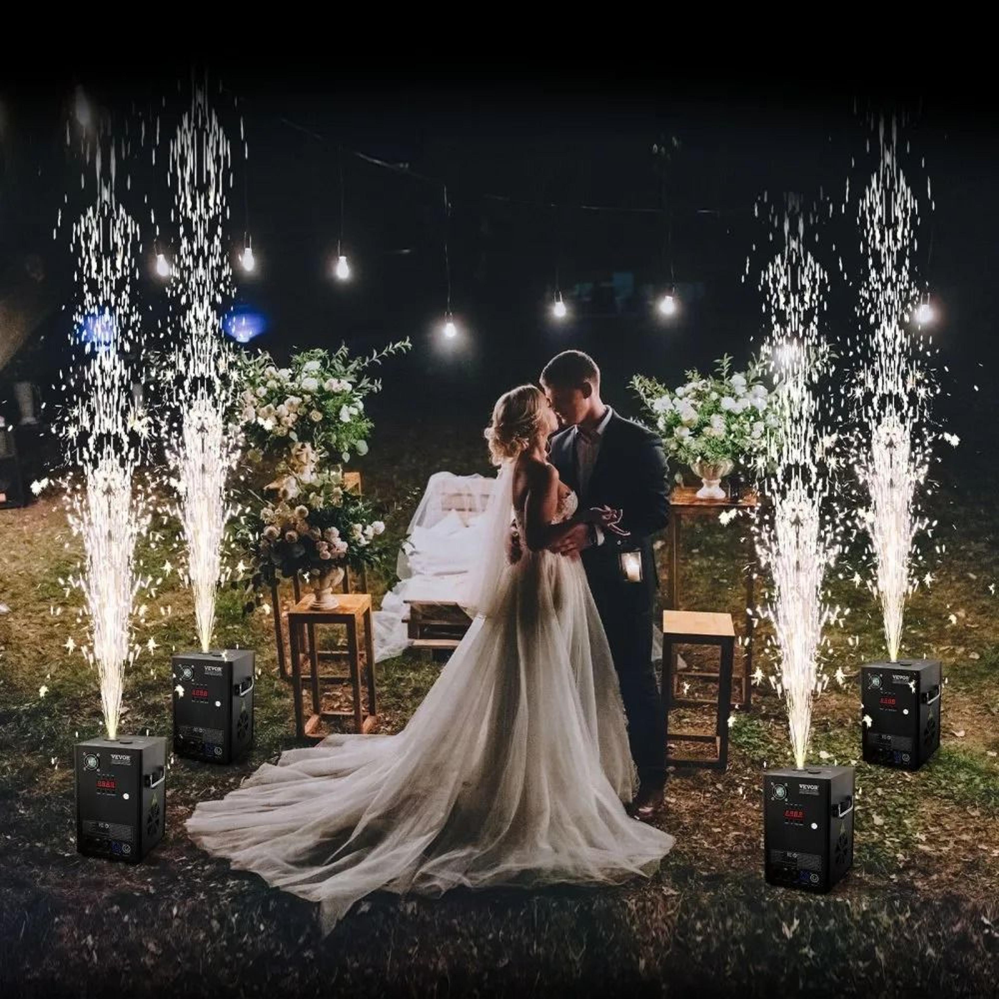 700W Cold Spark Machine 4 Pack DMX Stage Spark Fountain For Weddings Parties And Events 6