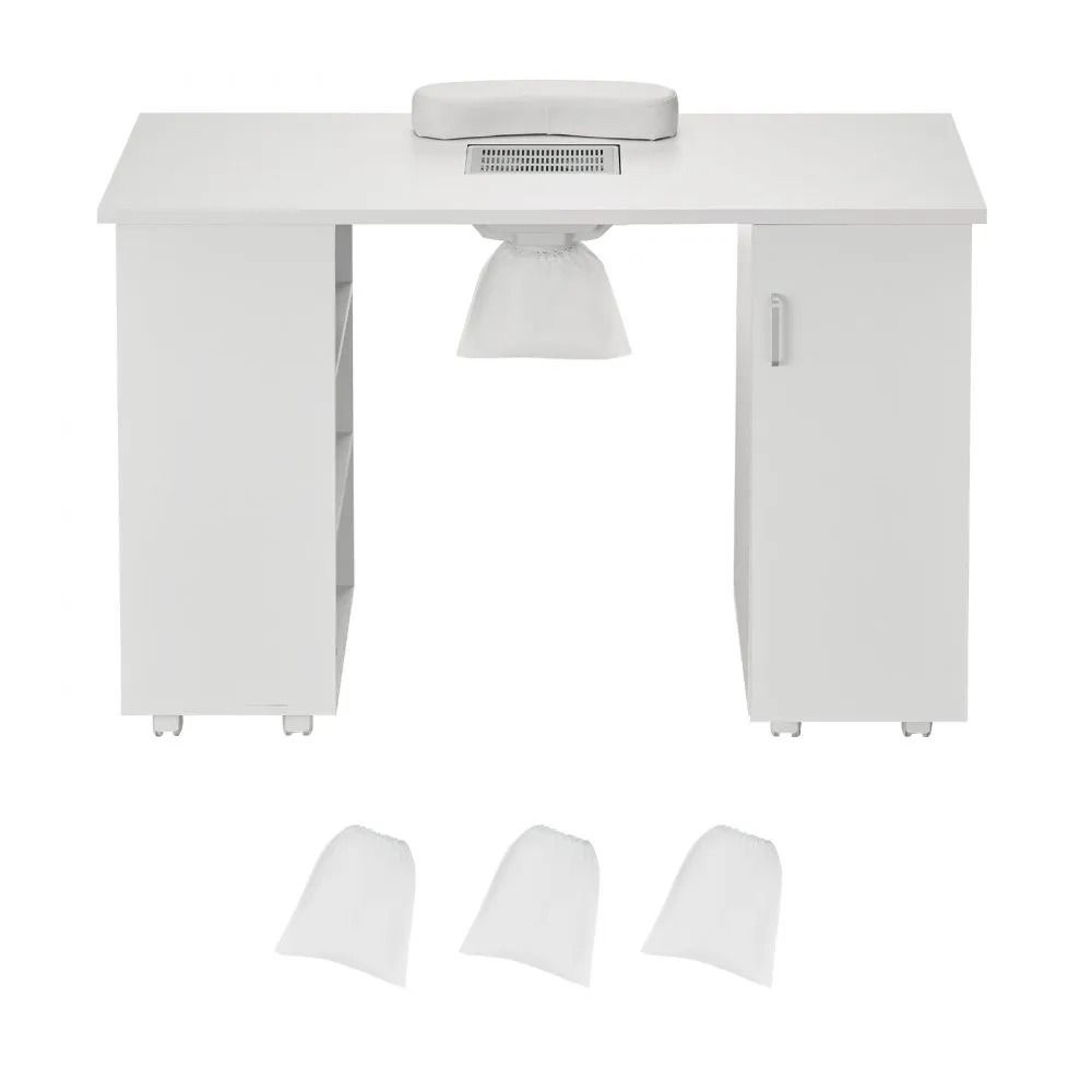 professional manicure table with dust collector mobile nail tech desk with storage