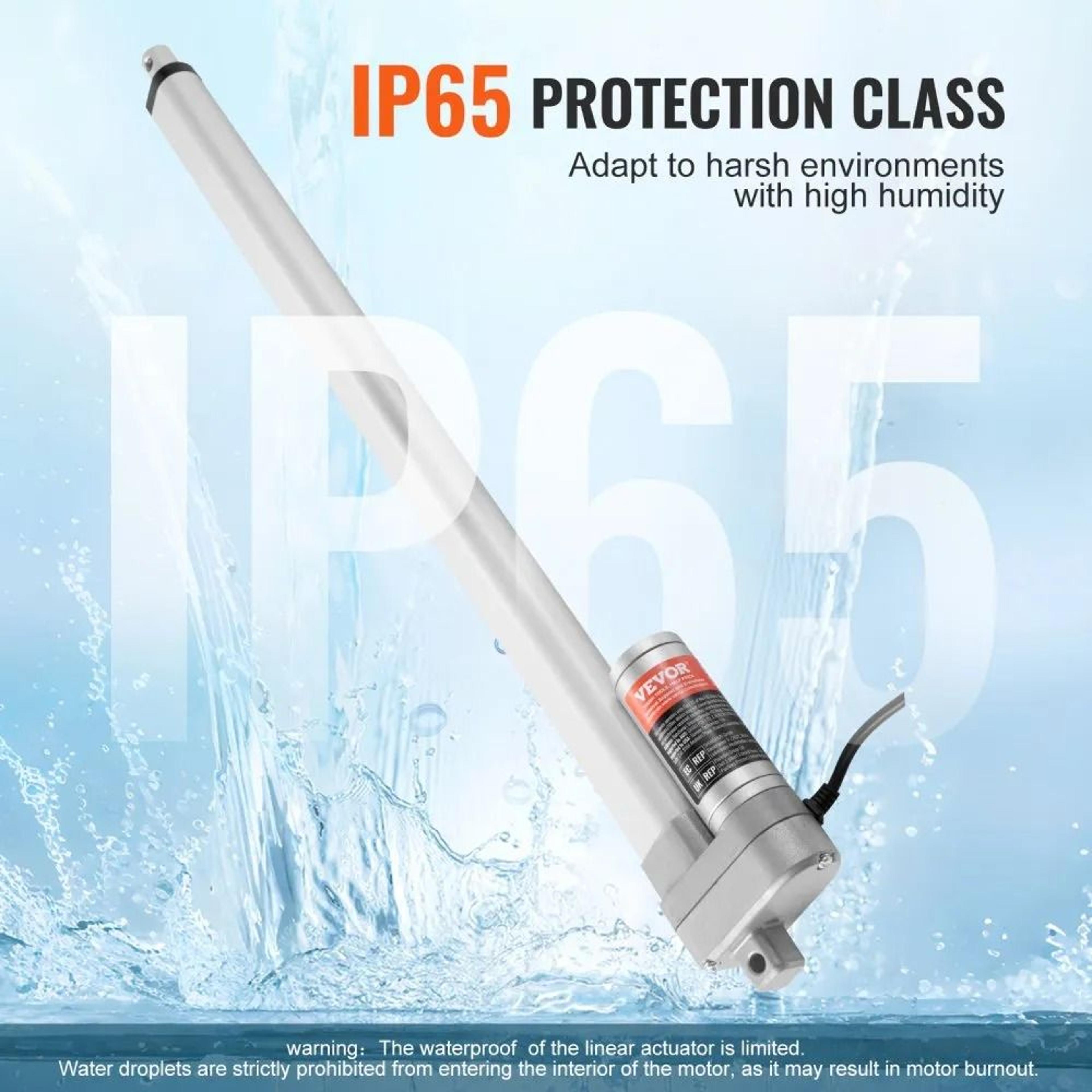 Heavy Duty 12V Linear Actuator 20 Inch Stroke IP65 Waterproof 660lb Electric Motion Lift 5