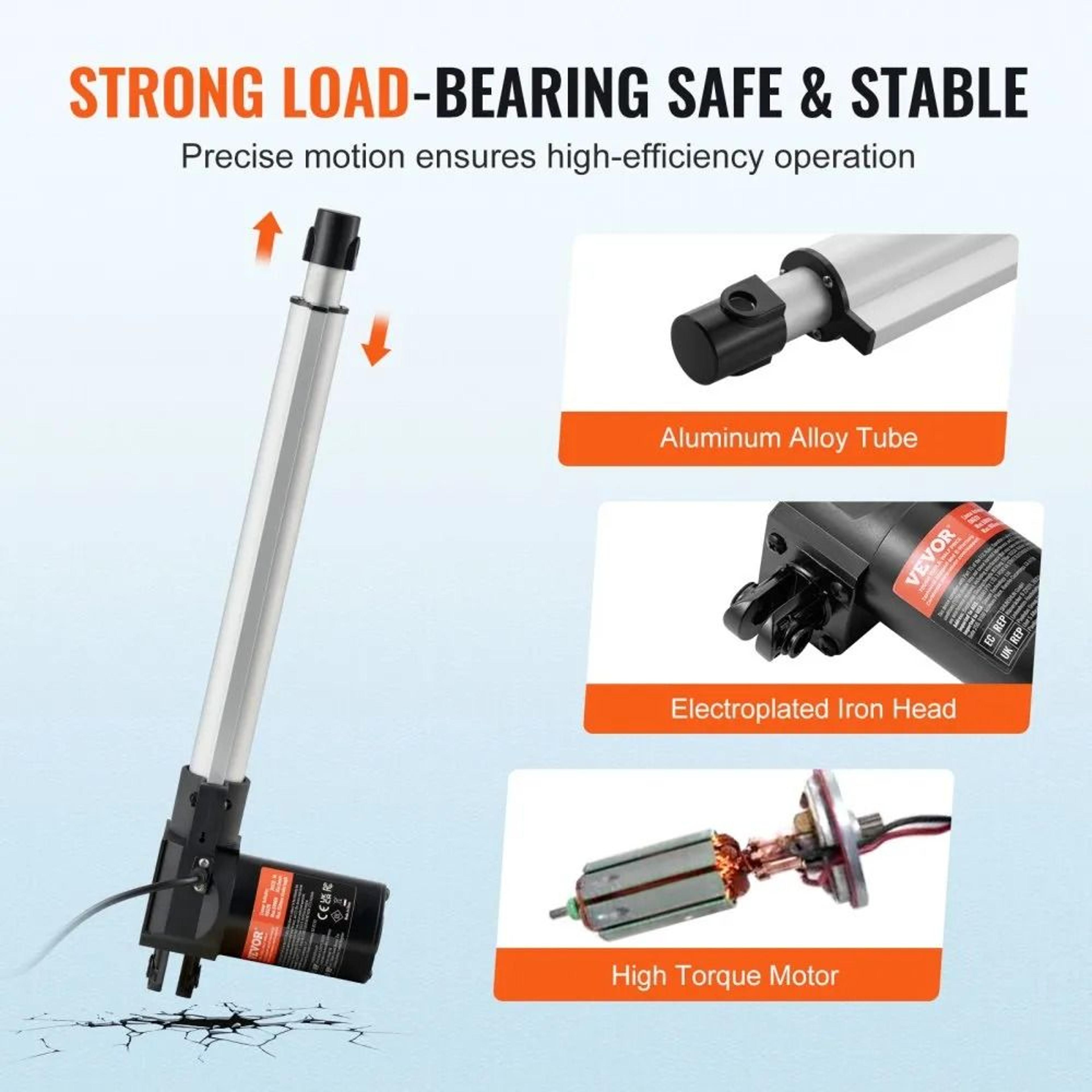 12V Heavy Duty Linear Actuator 12 Inch 1320lb Linear Motion Motor For Automation 6