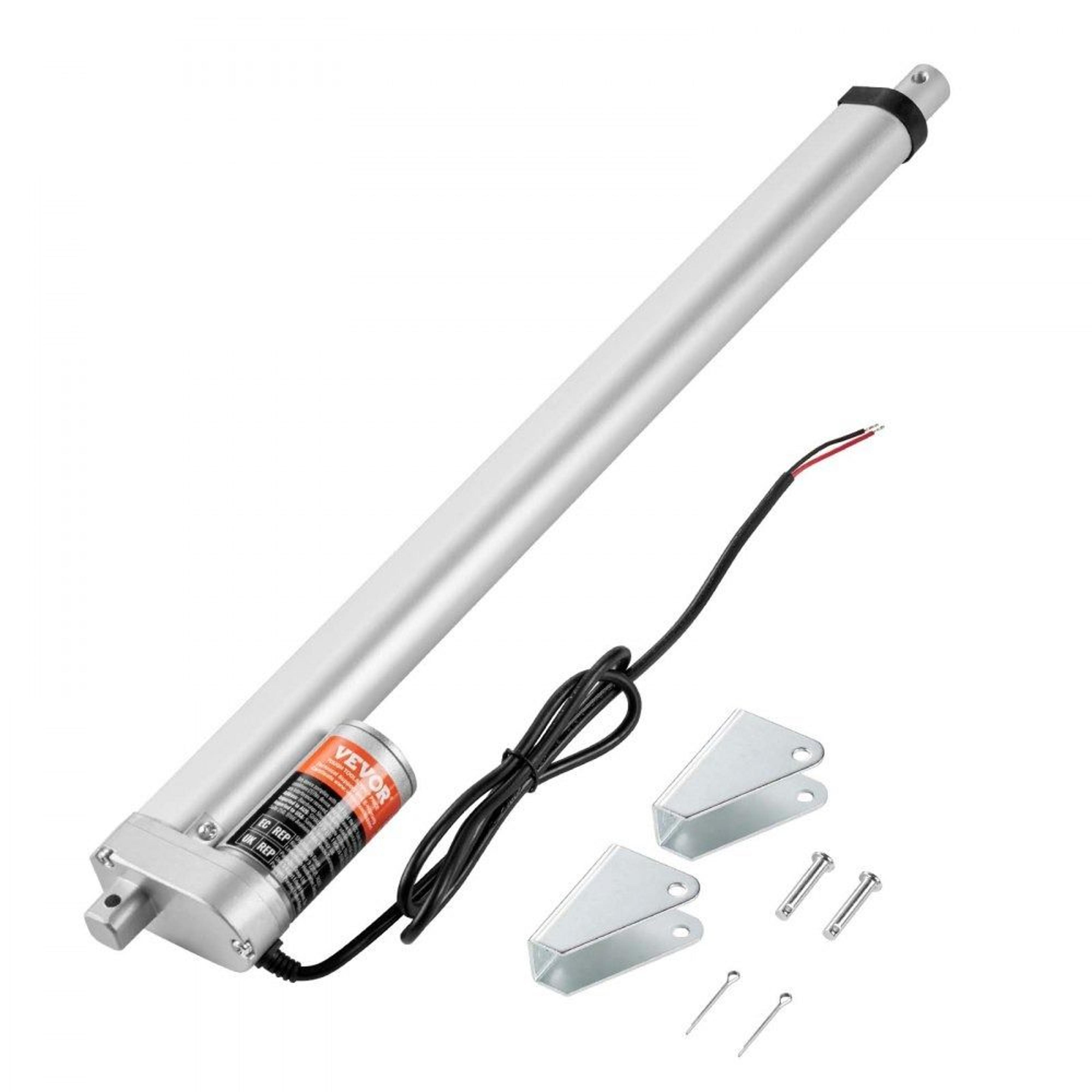 heavy duty 12v linear actuator with 18 inch stroke 330 lb load and ip54 protection