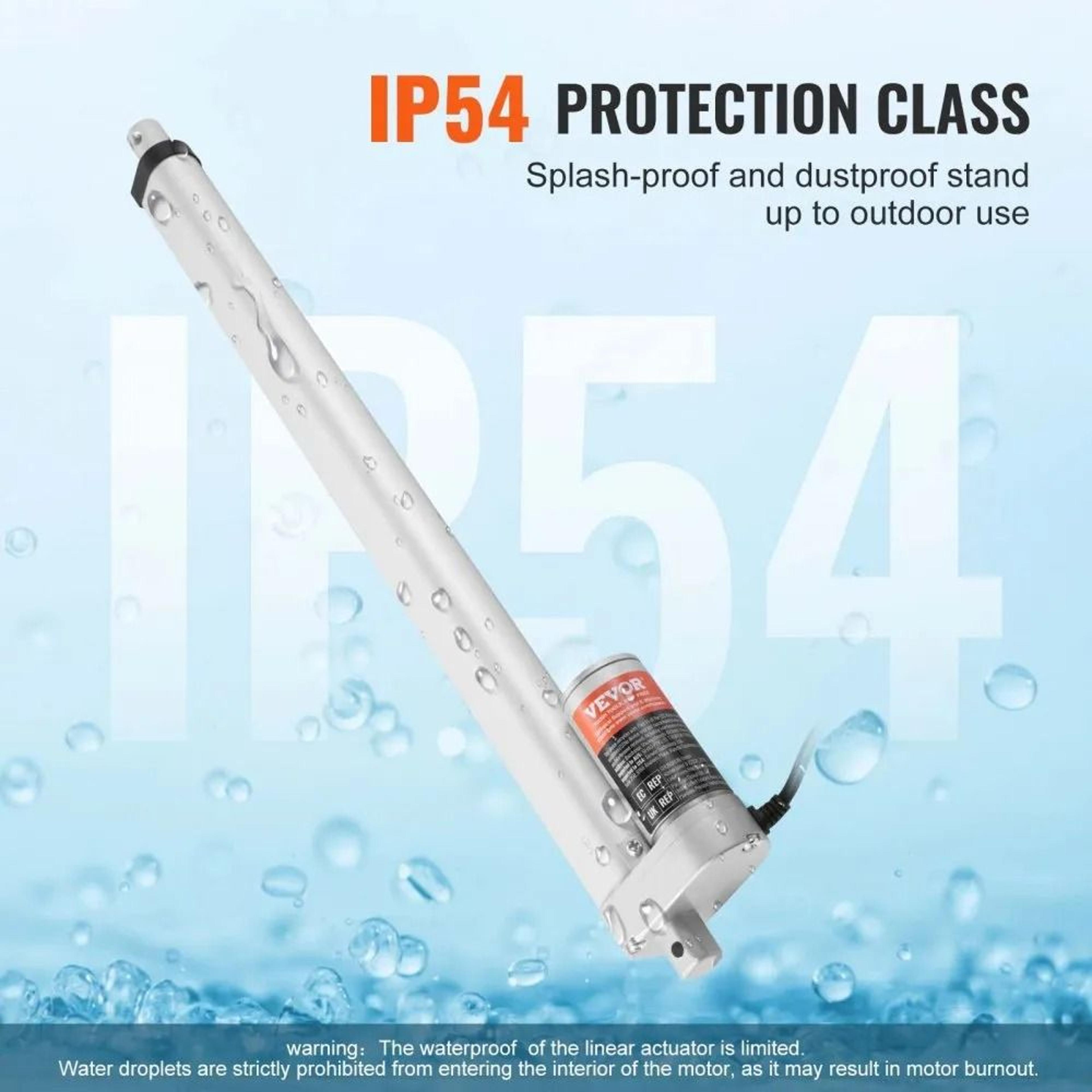 Heavy Duty 12V Linear Actuator With 18 Inch Stroke 330 Lb Load And IP54 Protection 2