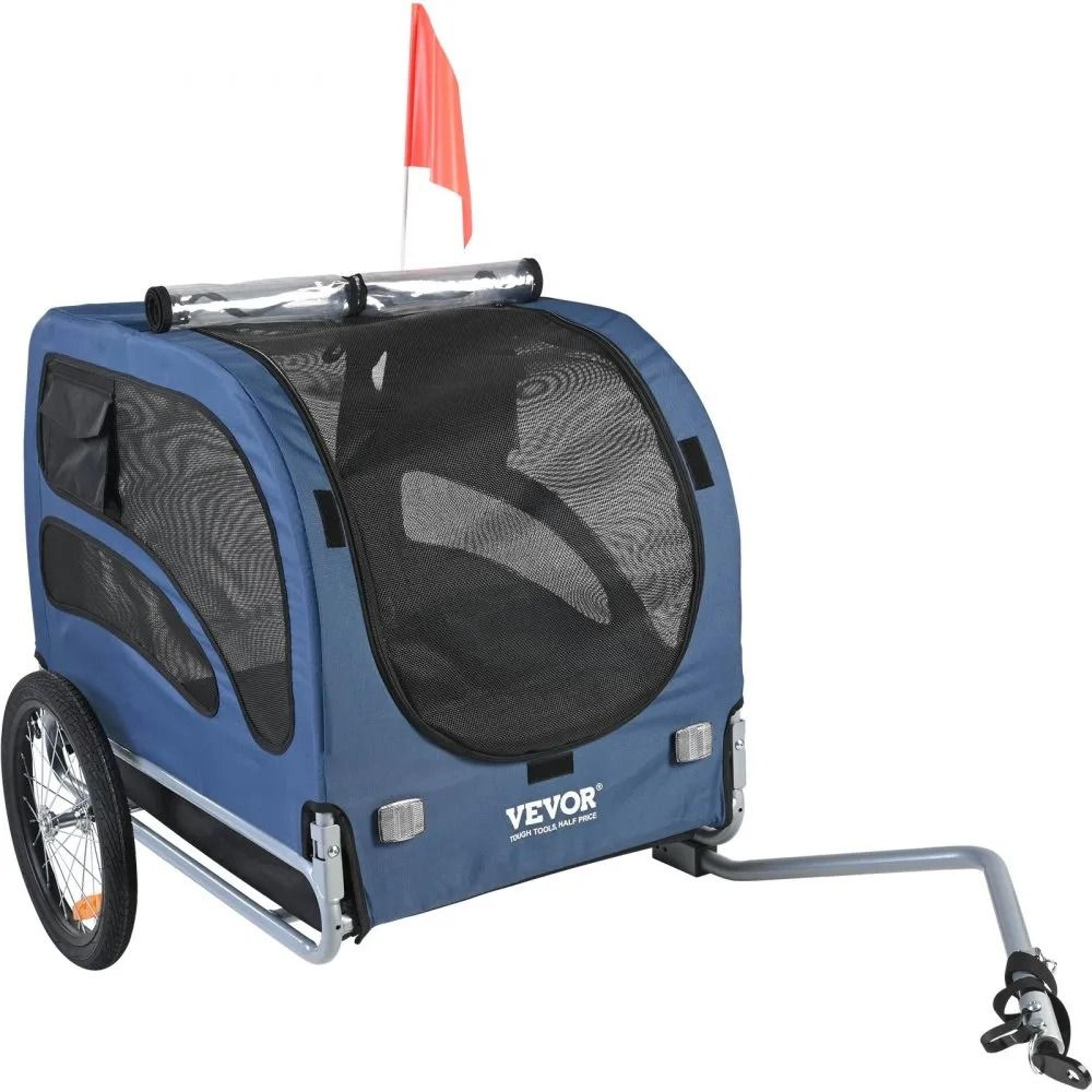 foldable dog bike trailer 100 lb pet bicycle carrier with weather protection