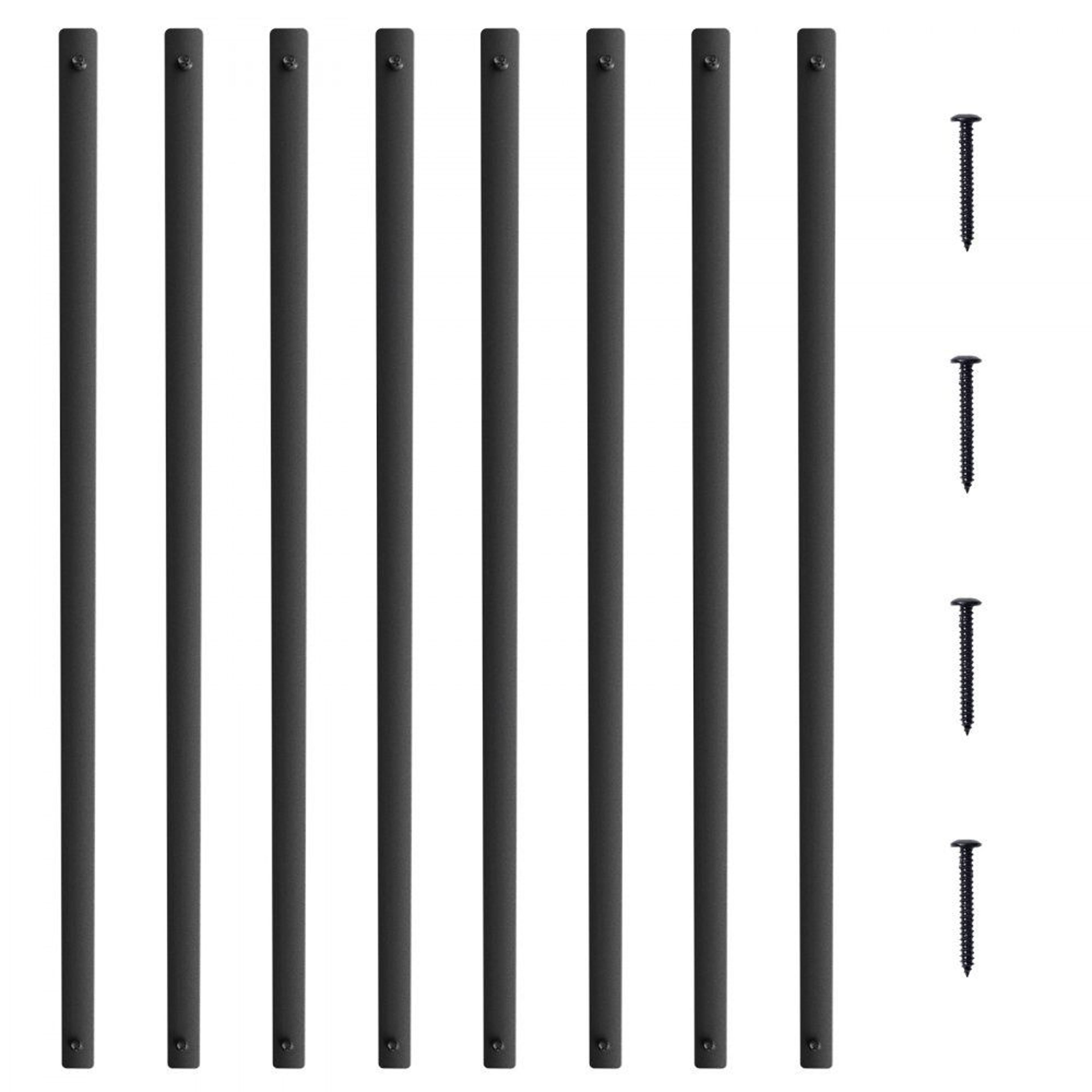 32 Inch Aluminum Deck Balusters 51 Pack Black Metal Stair Railing Spindles 6