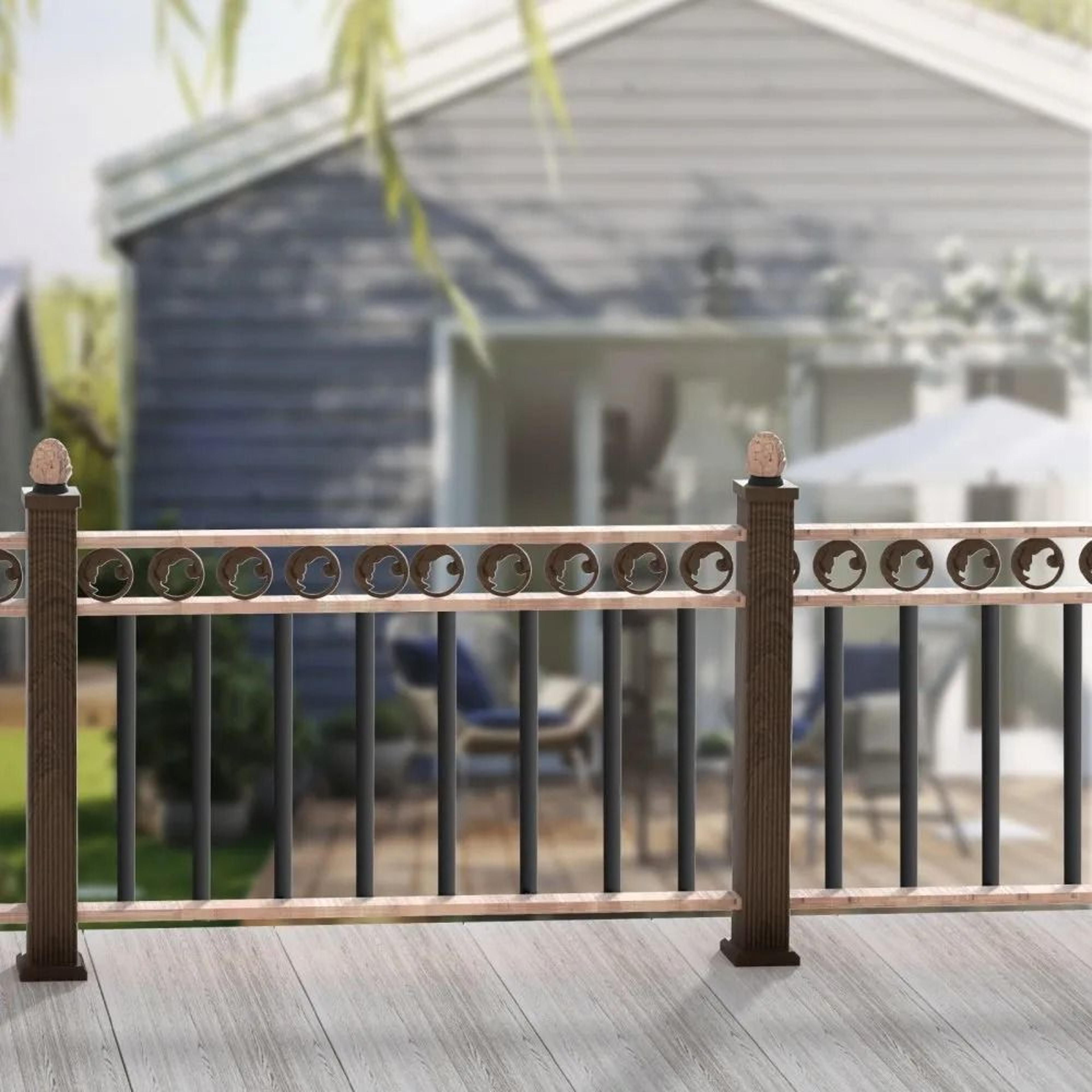 295 Inch Aluminum Stair Balusters 51 Pack Black Deck Railing Spindles For Stairs Porch And Balcony 3
