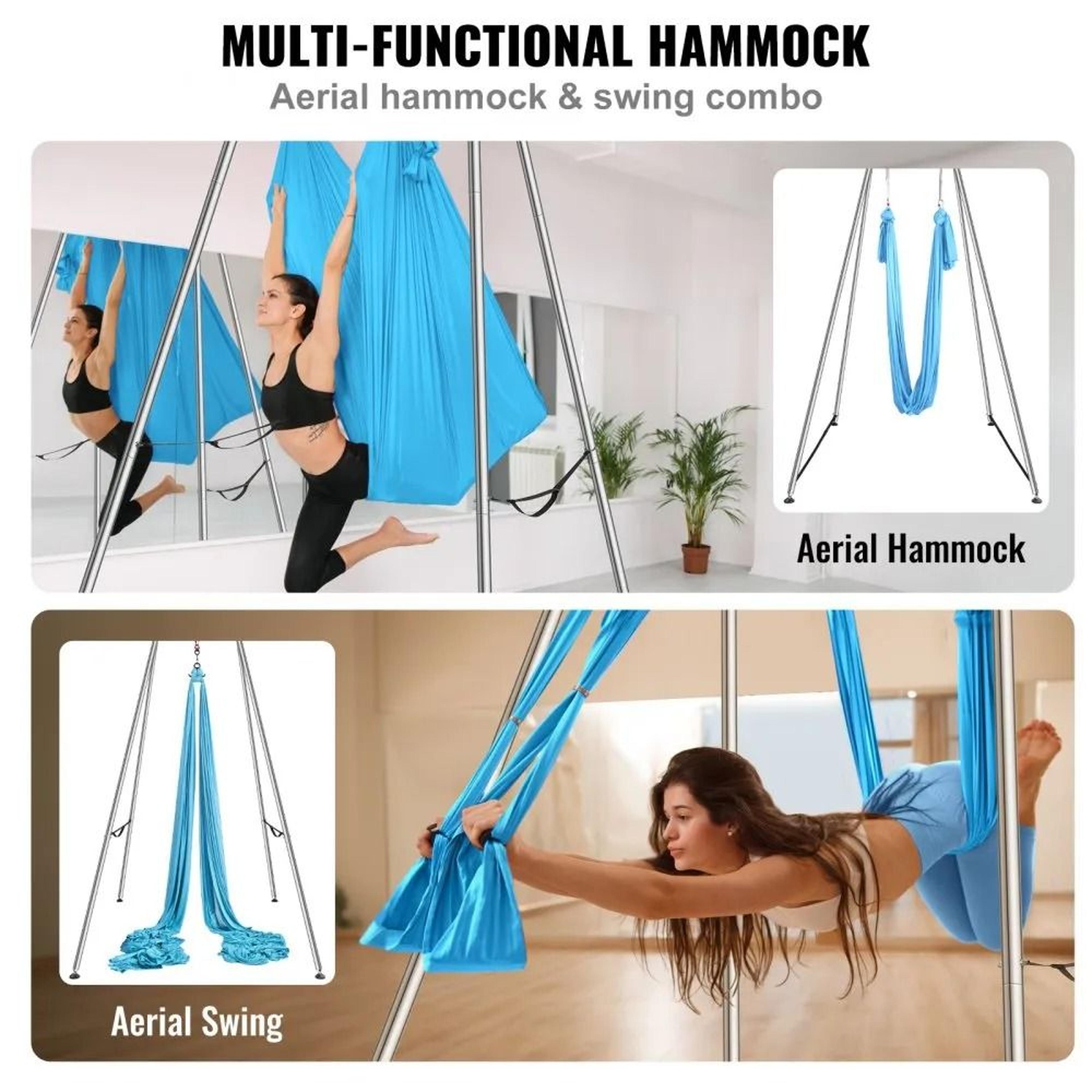 Professional Aerial Yoga Frame With Yoga Hammock Heavy Duty Indoor Outdoor Yoga Swing Stand 6