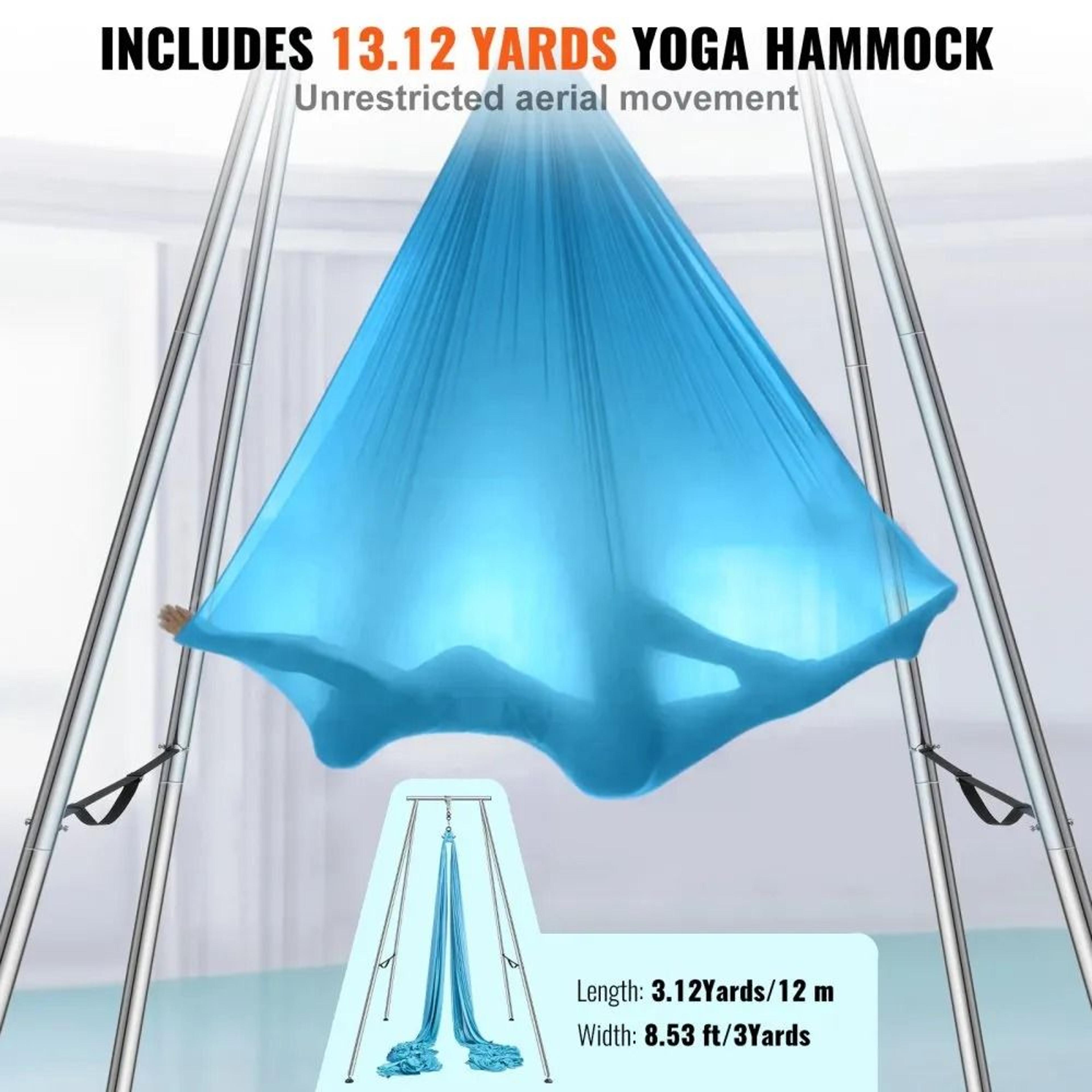 Professional Aerial Yoga Frame With Yoga Hammock Heavy Duty Indoor Outdoor Yoga Swing Stand 3