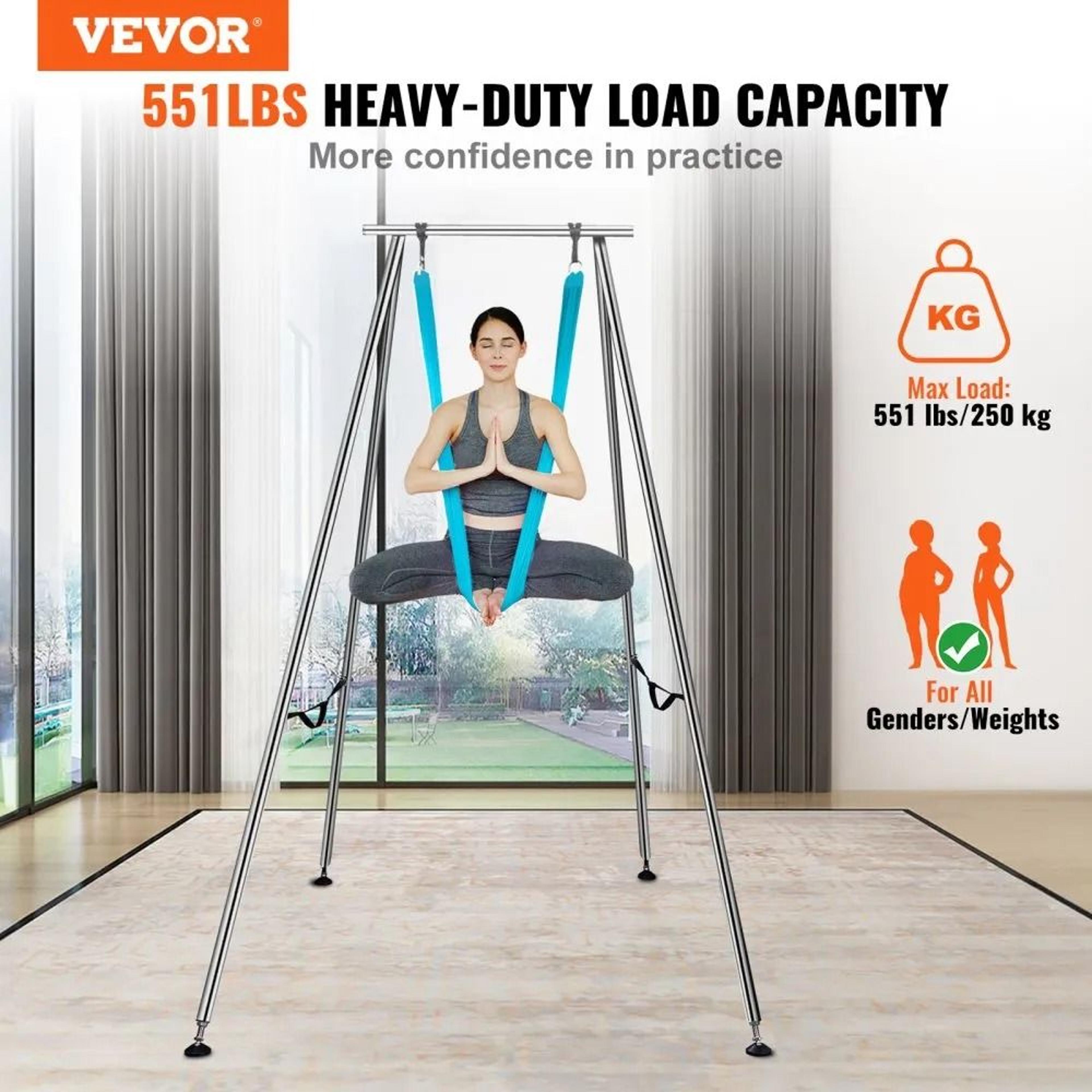 Professional Aerial Yoga Frame With Yoga Hammock Heavy Duty Indoor Outdoor Yoga Swing Stand 1