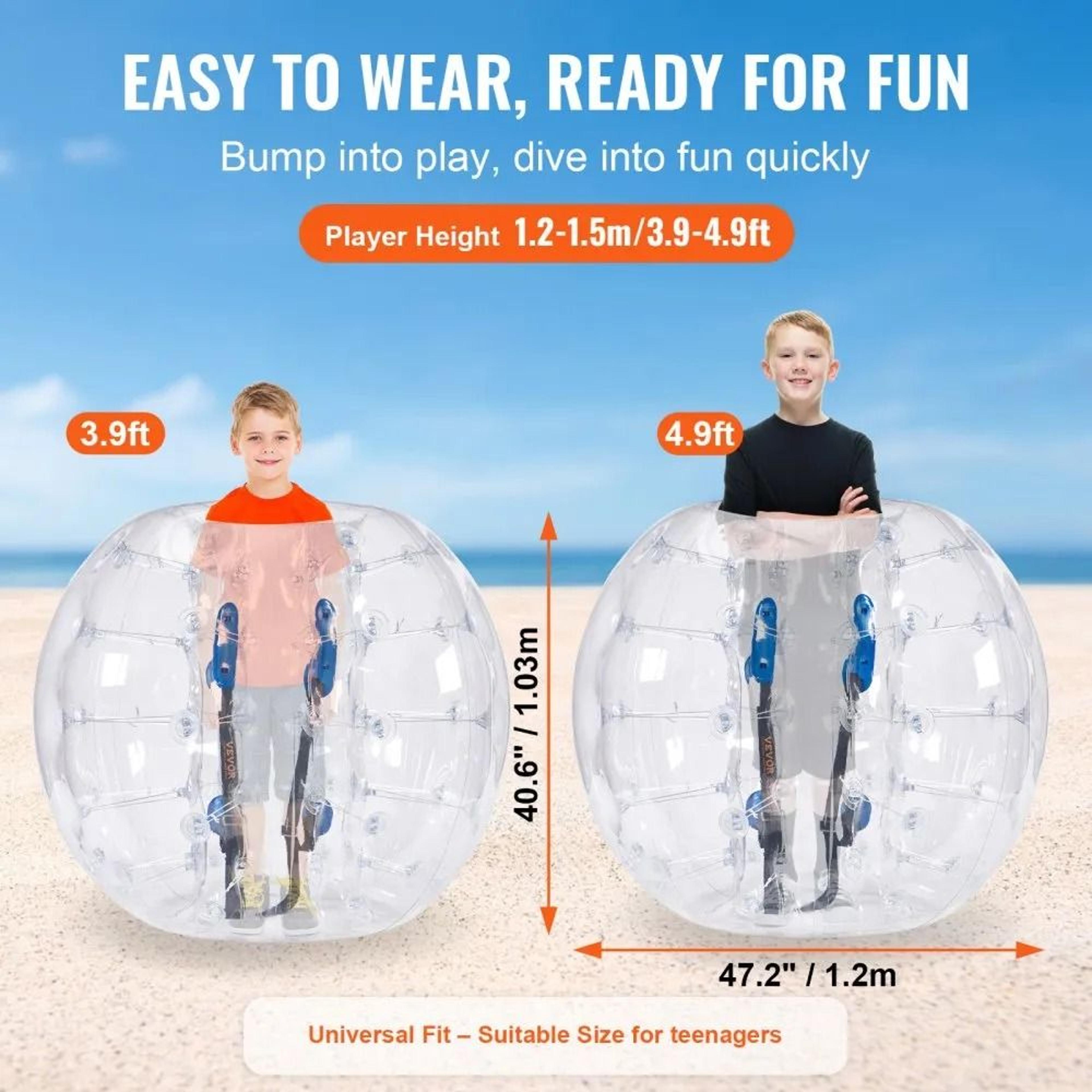 4FT Inflatable Bumper Ball Body Zorb Ball For Teens And Adults Outdoor Team Games 3